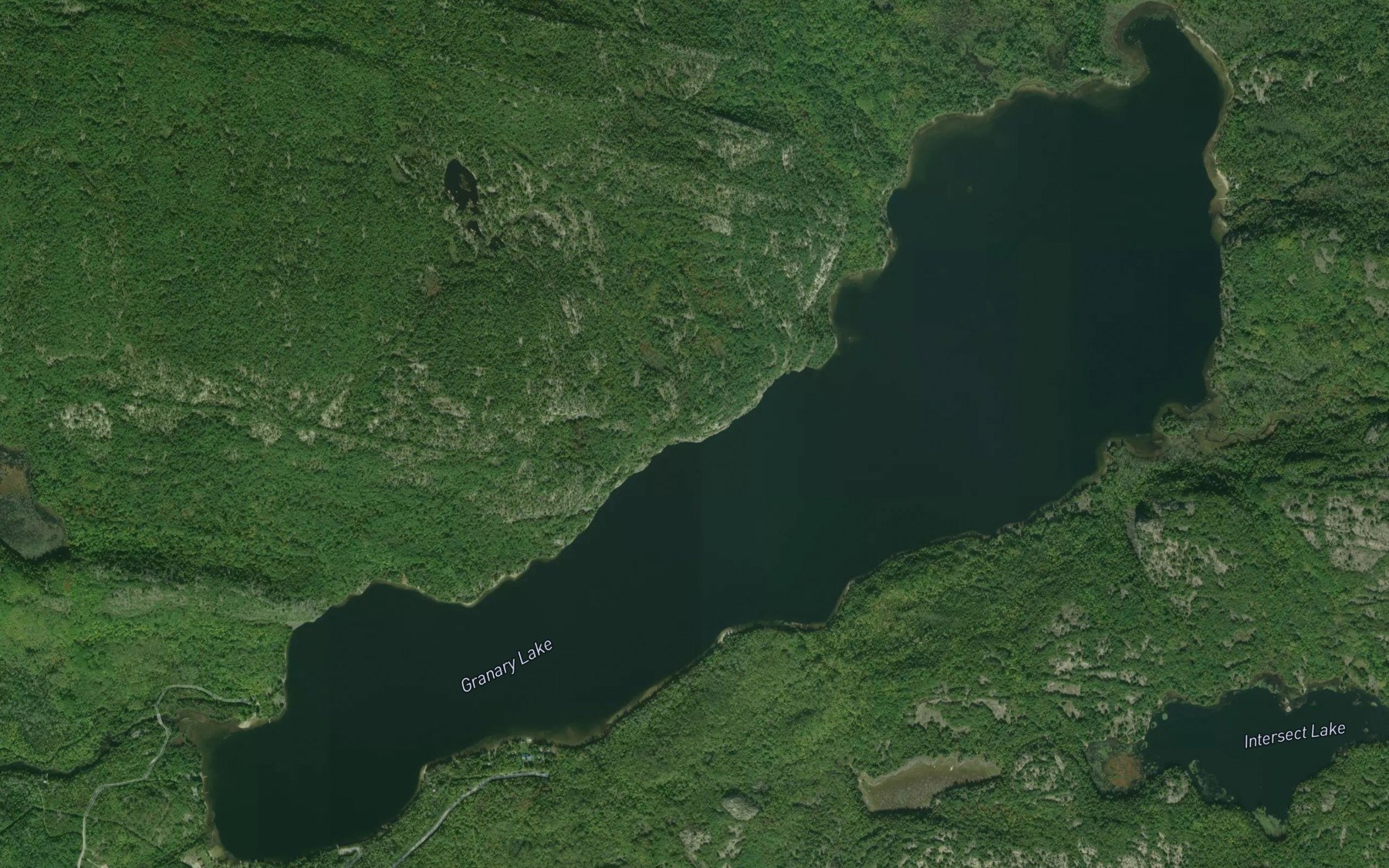 Satellite map of the Granary Lake