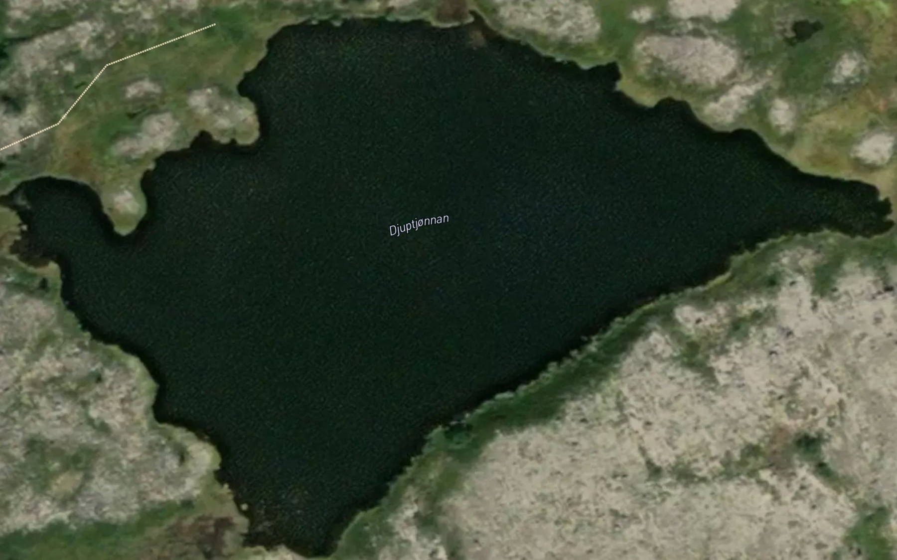 Satellite map of the Djuptjonnan
