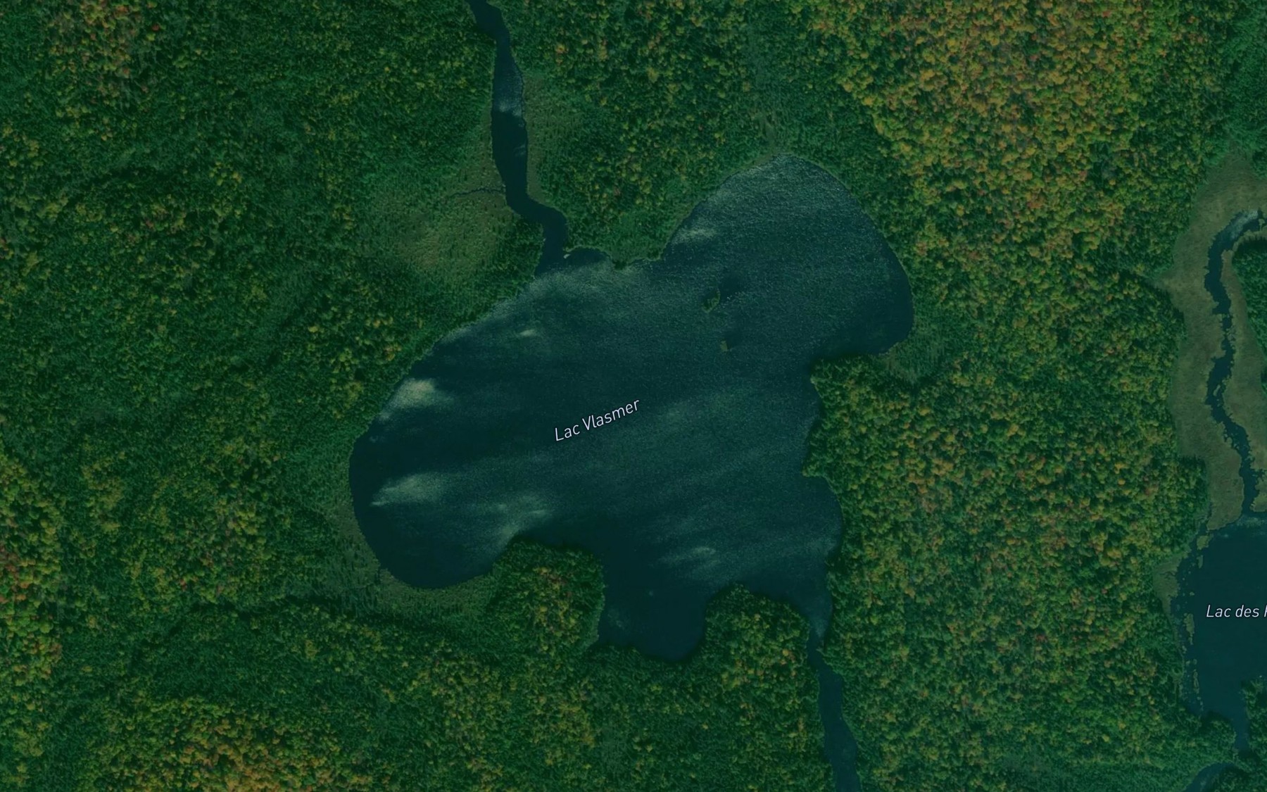 Satellite map of the Lac Vlasmer