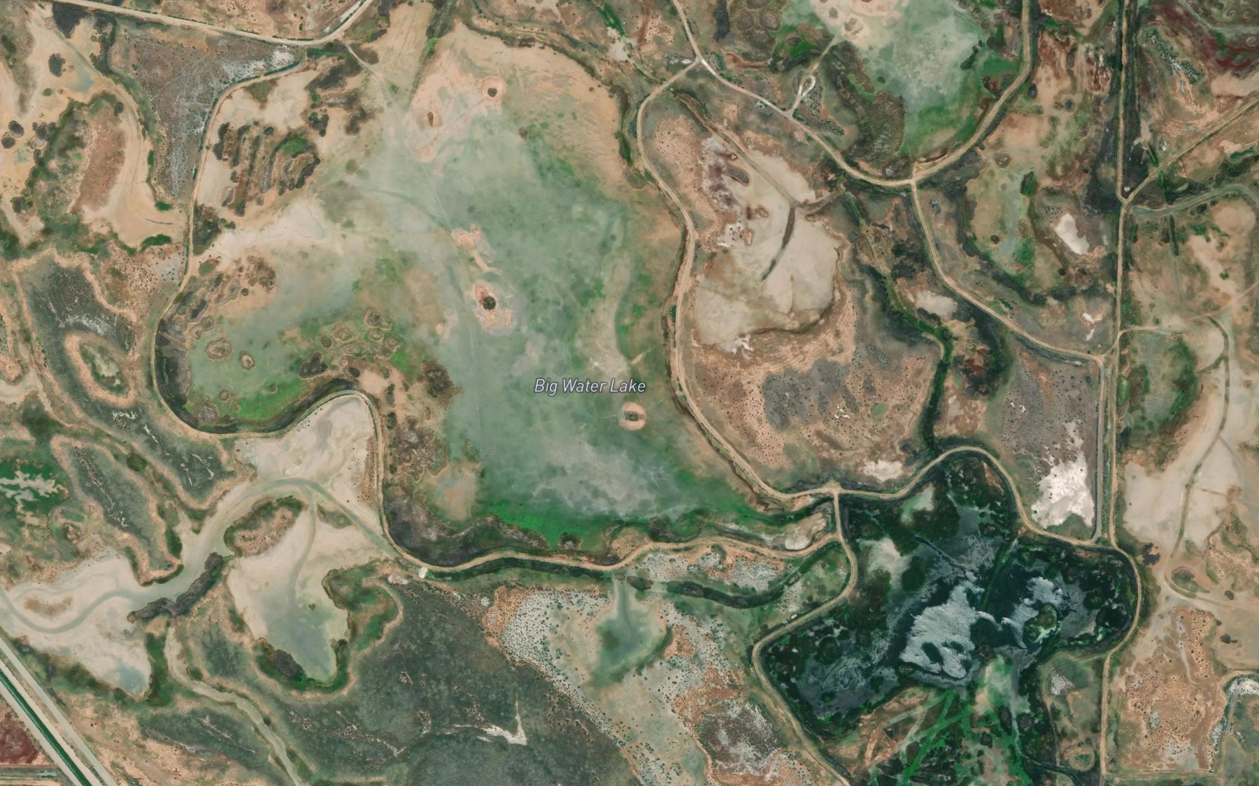 Satellite map of the Big Water Lake