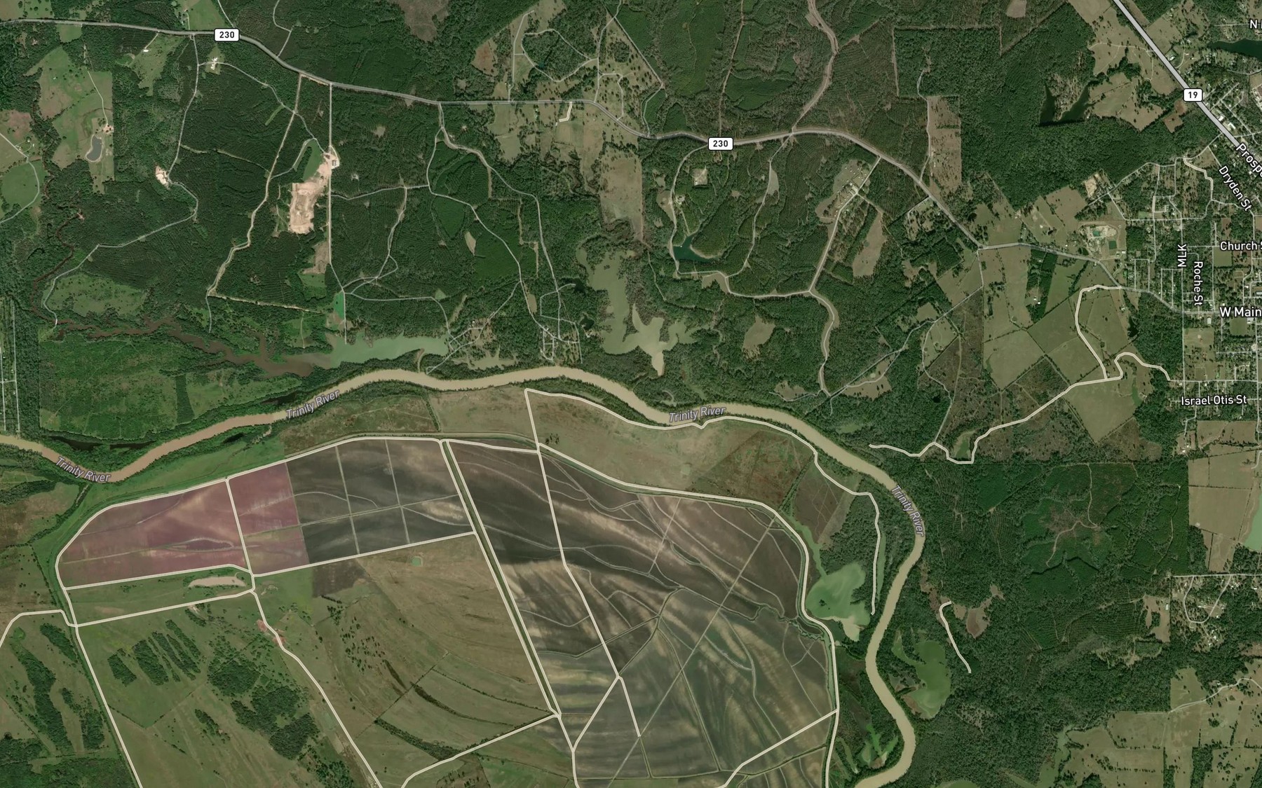 Satellite map of the Chalk Creek