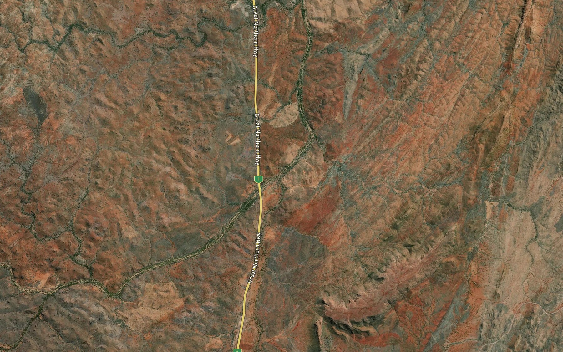 Satellite map of the Palm Creek