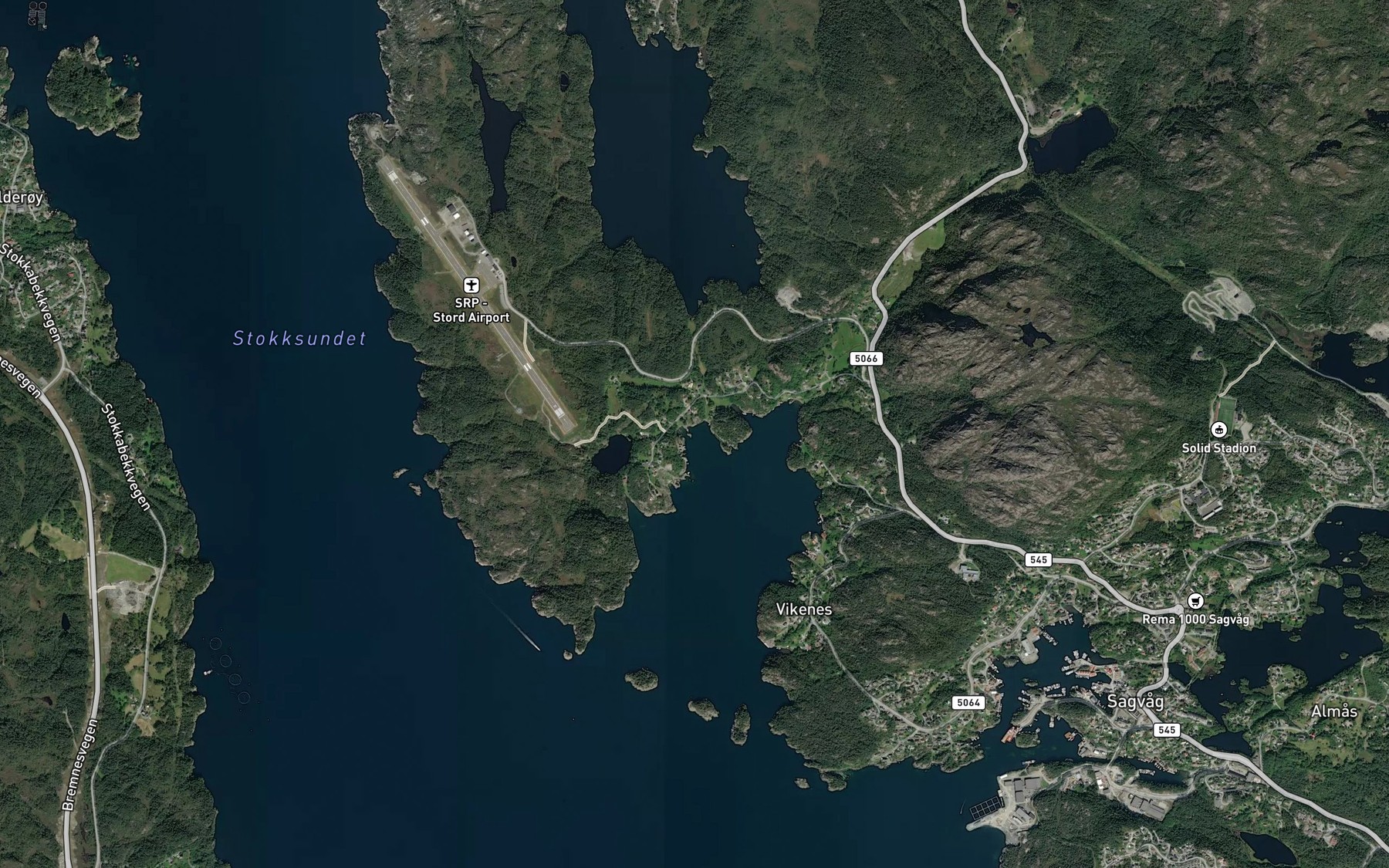 Satellite map of the Fredriksstranda