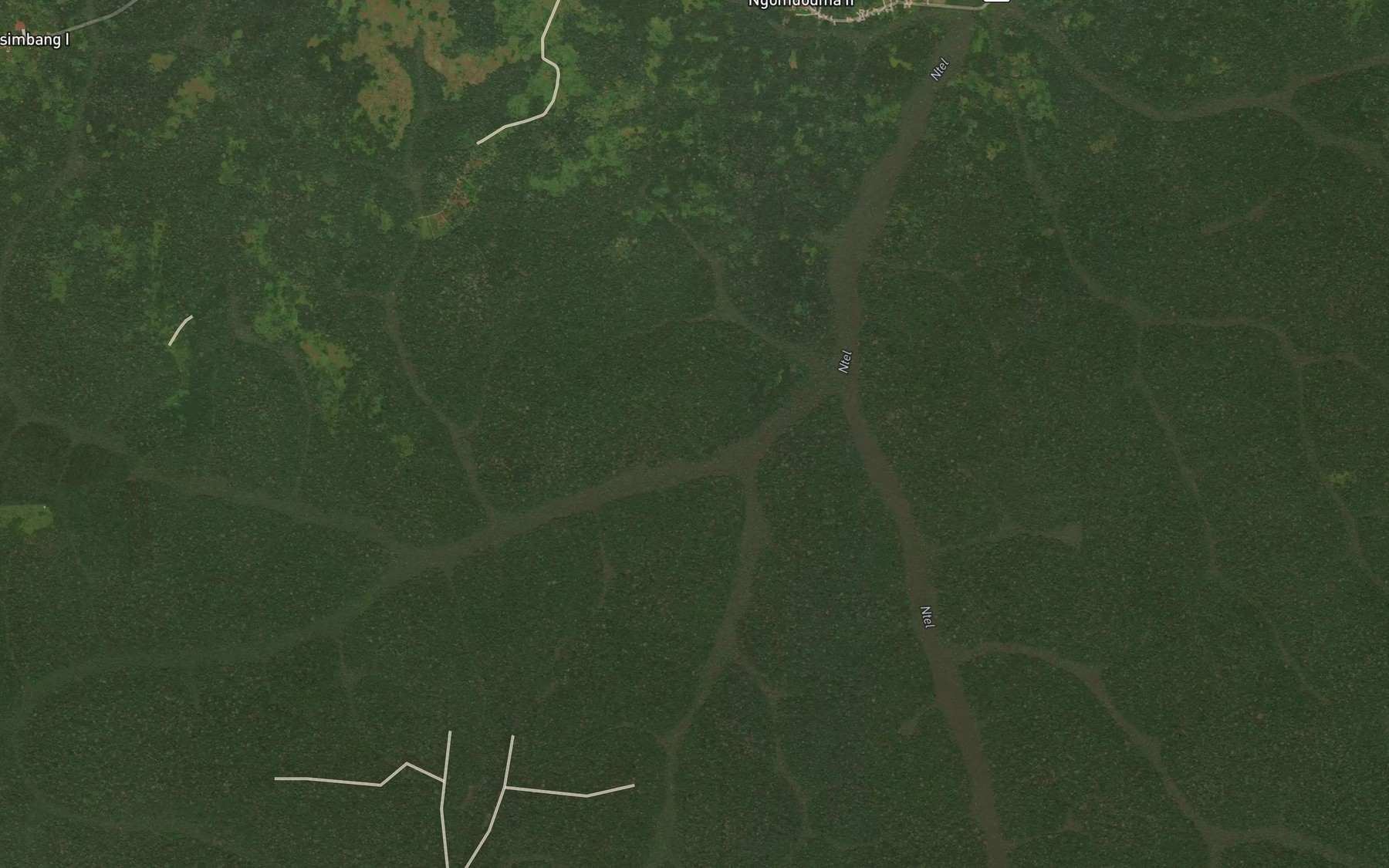 Satellite map of the Alouambe