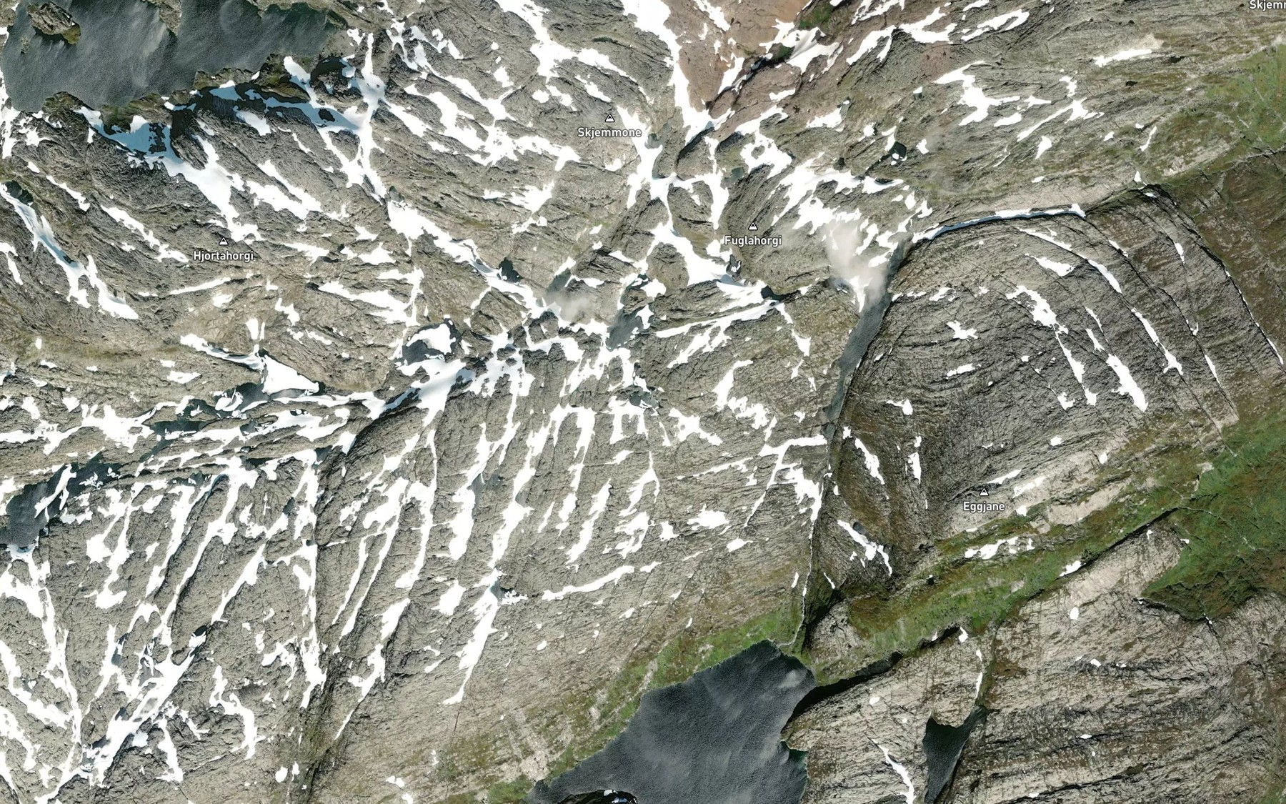 Satellite map of the Skjemmevatnet,nedre