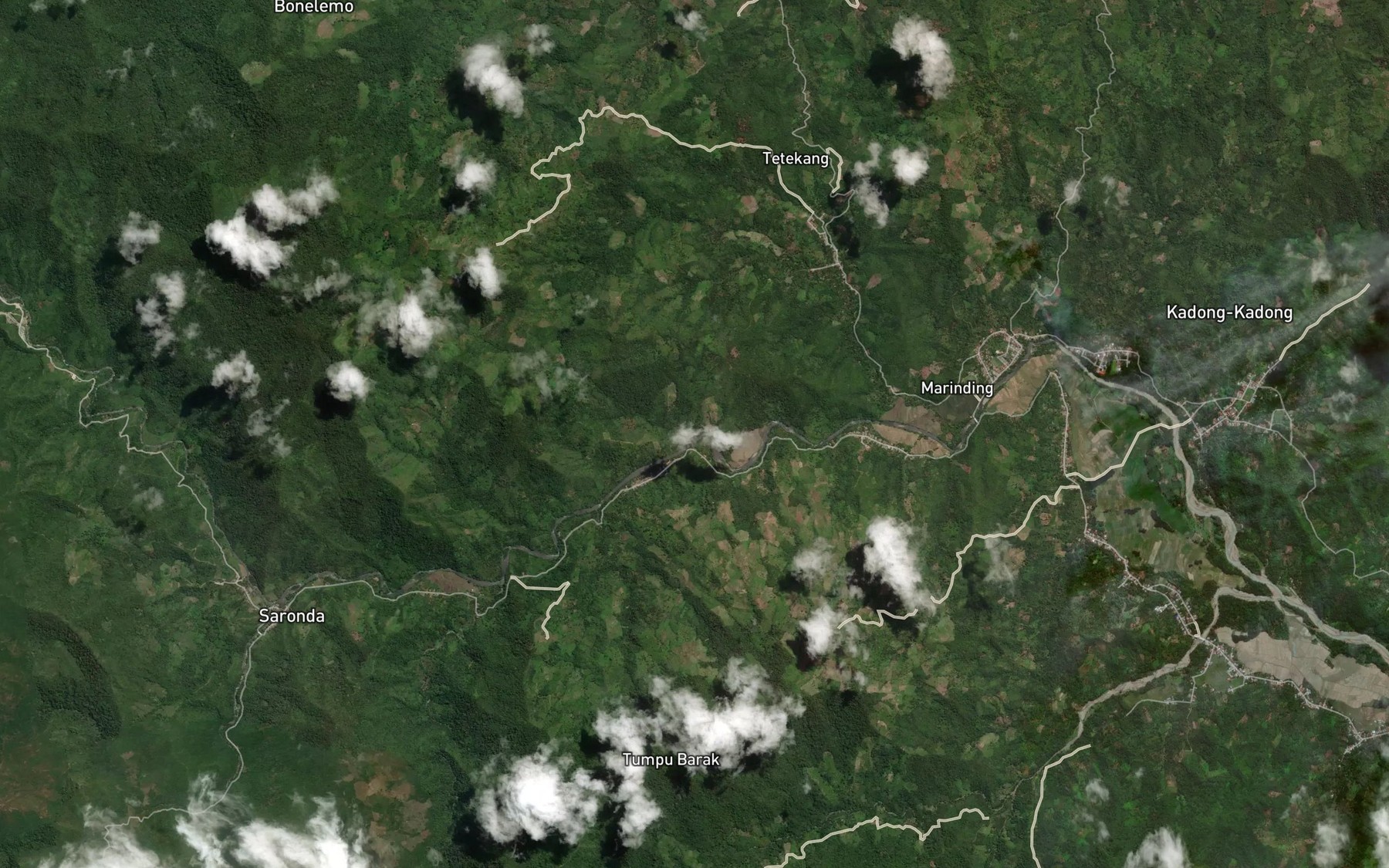 Satellite map of the Salu Kana