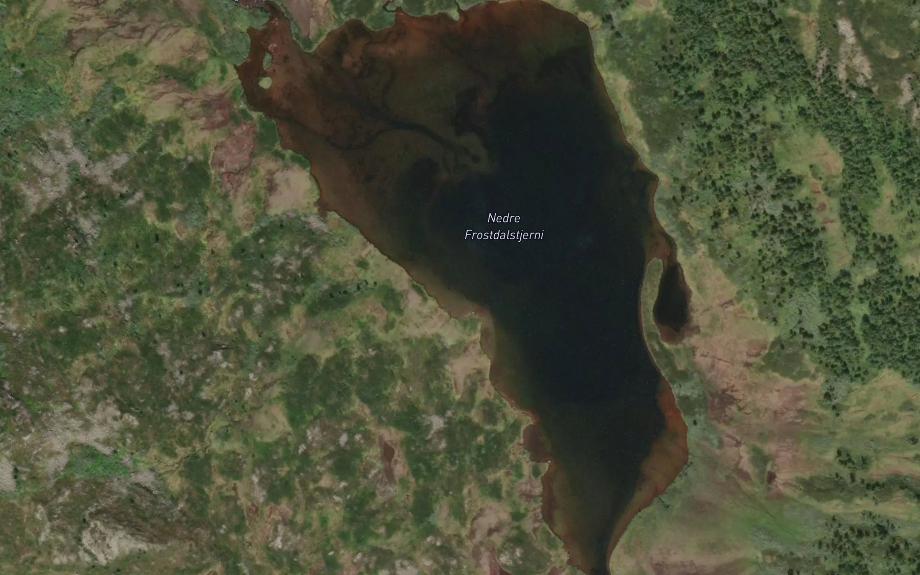Satellite map of the Frostdalstjerni,nedre