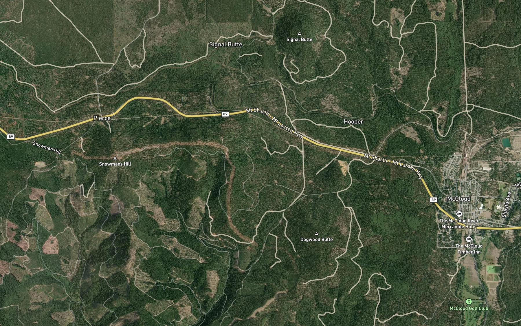 Satellite map of the Hooper Spring