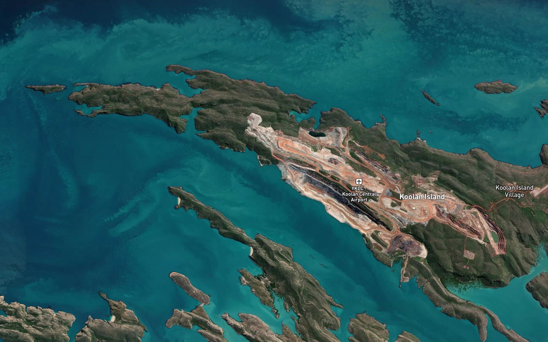 Satellite map of the Jap Bay