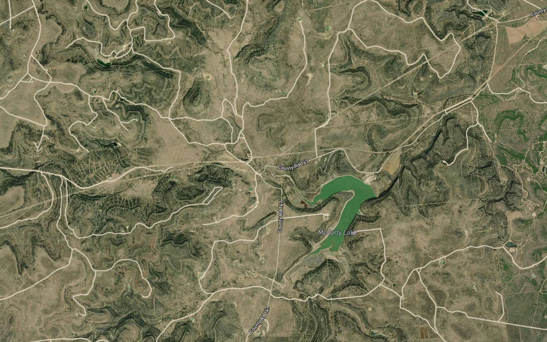 Satellite map of the Flat Rock Creek