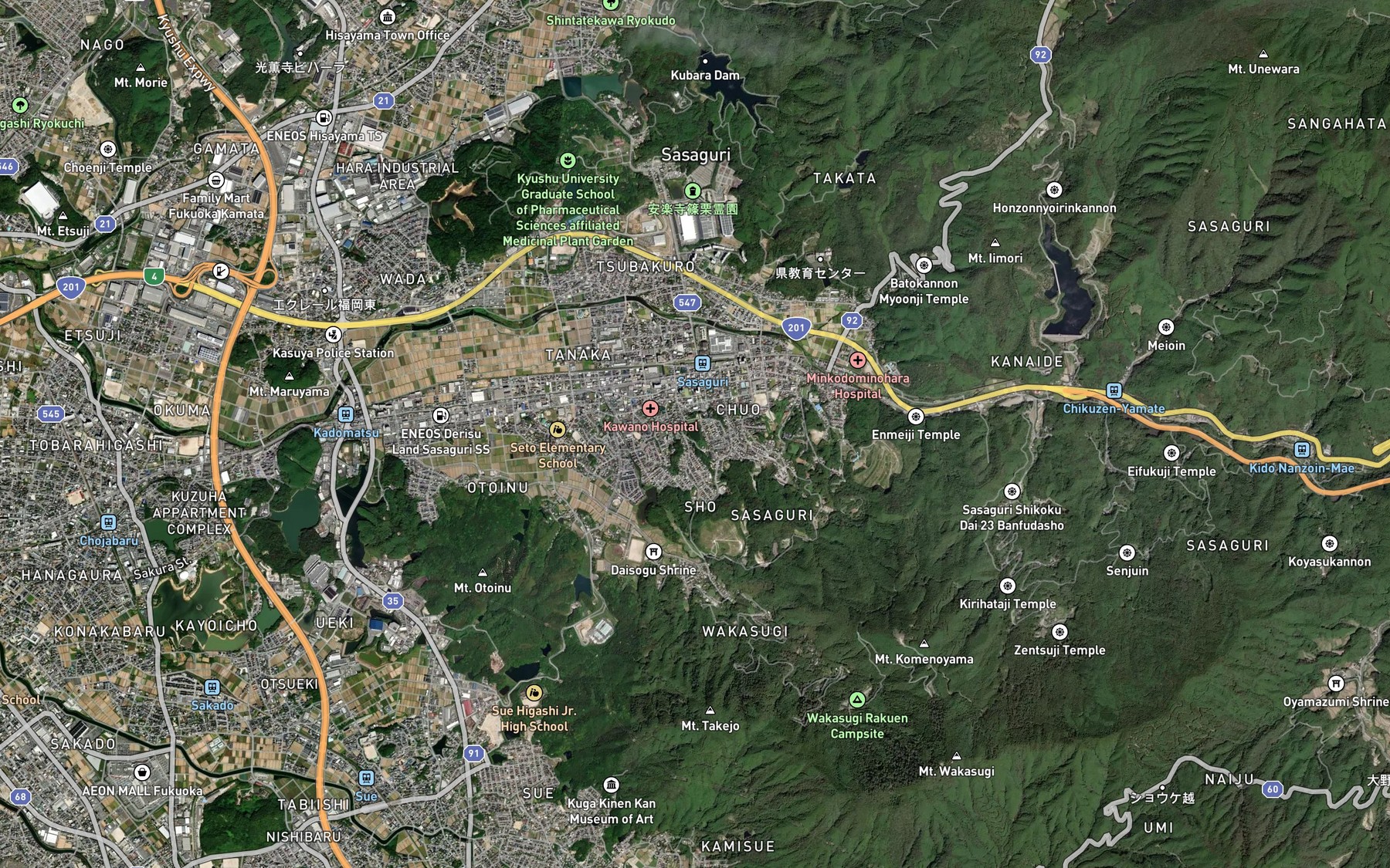 Satellite map of the Mate Ike