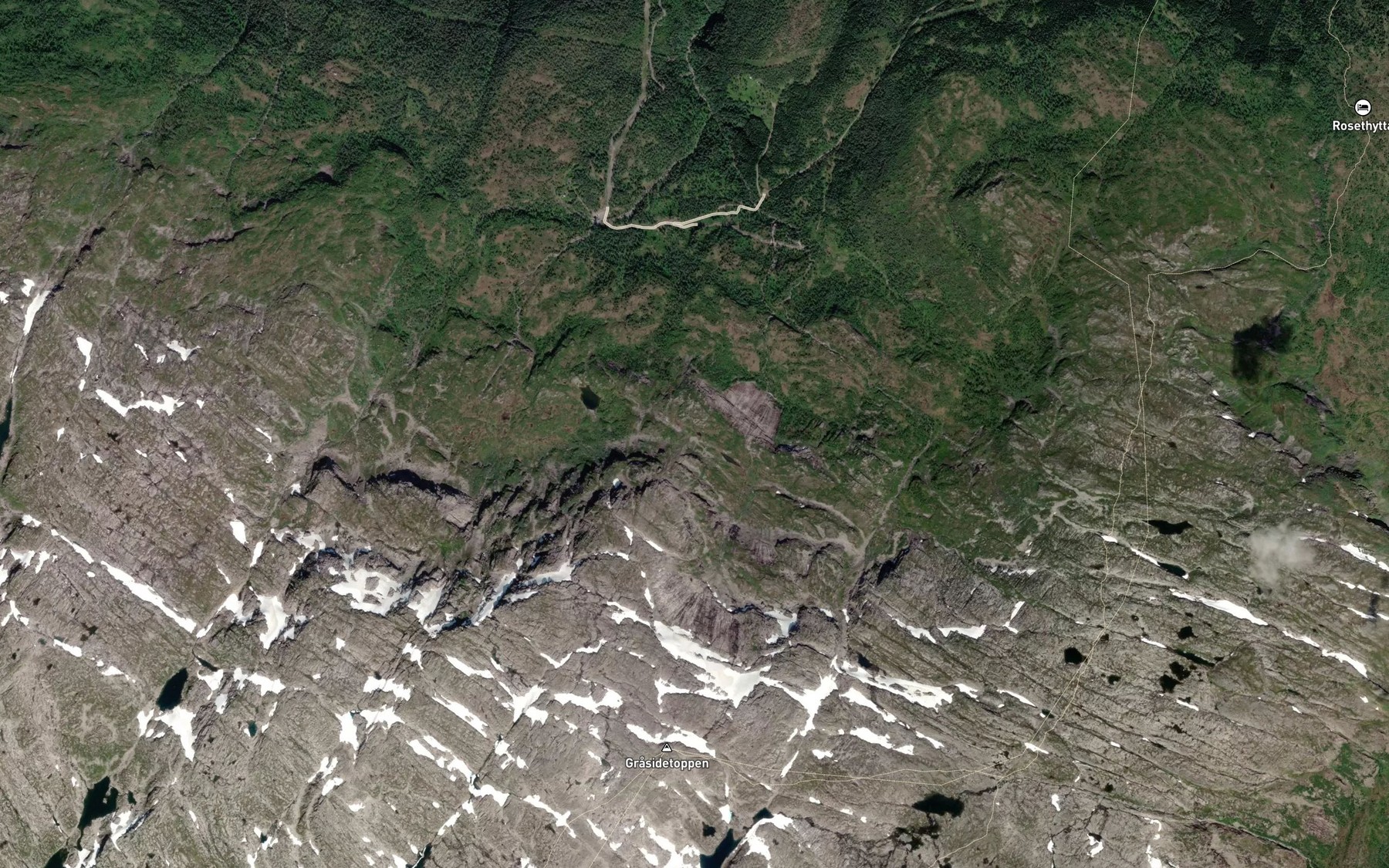Satellite map of the Olsoktjorni