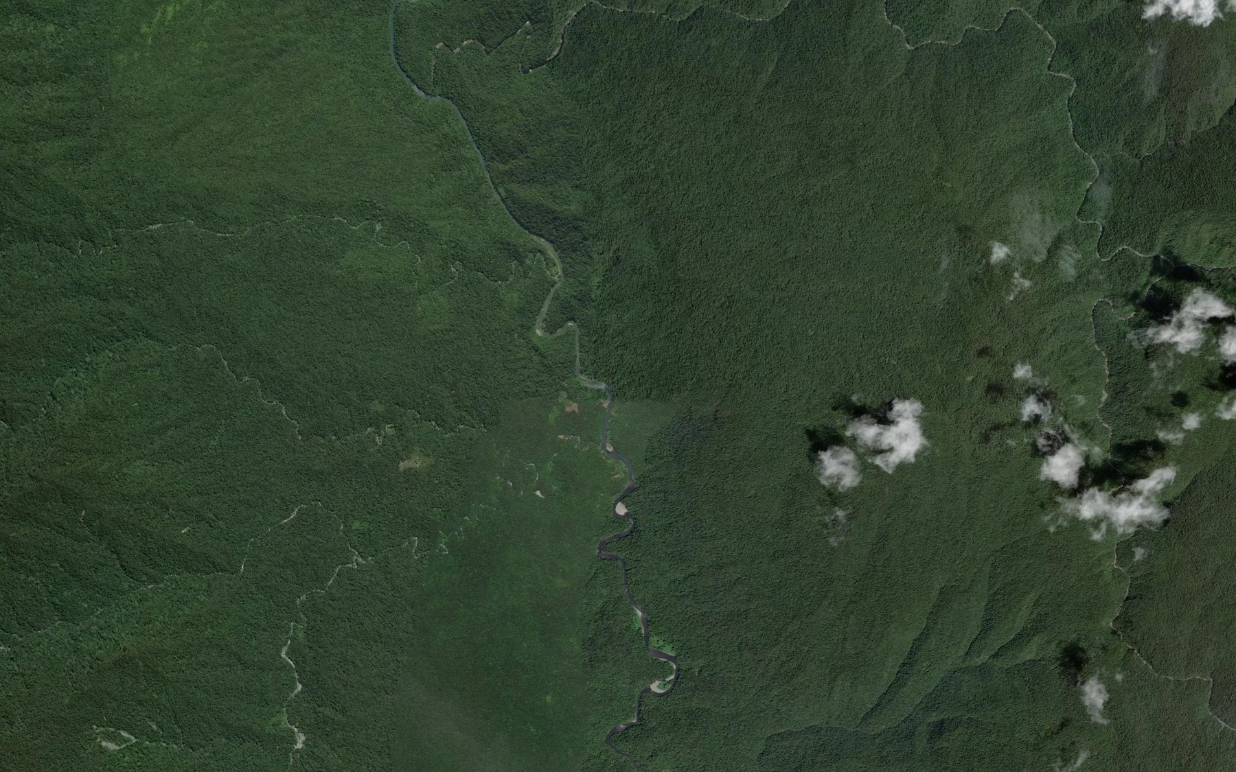 Satellite map of the Waira River