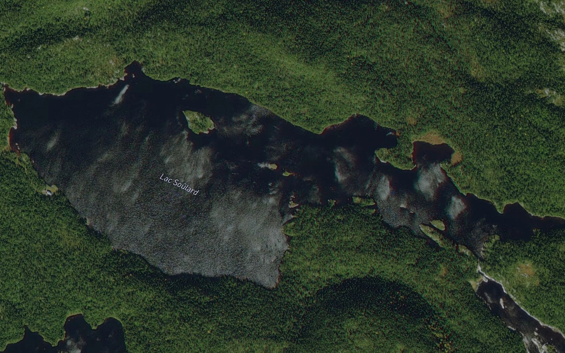 Satellite map of the Lac Soulard