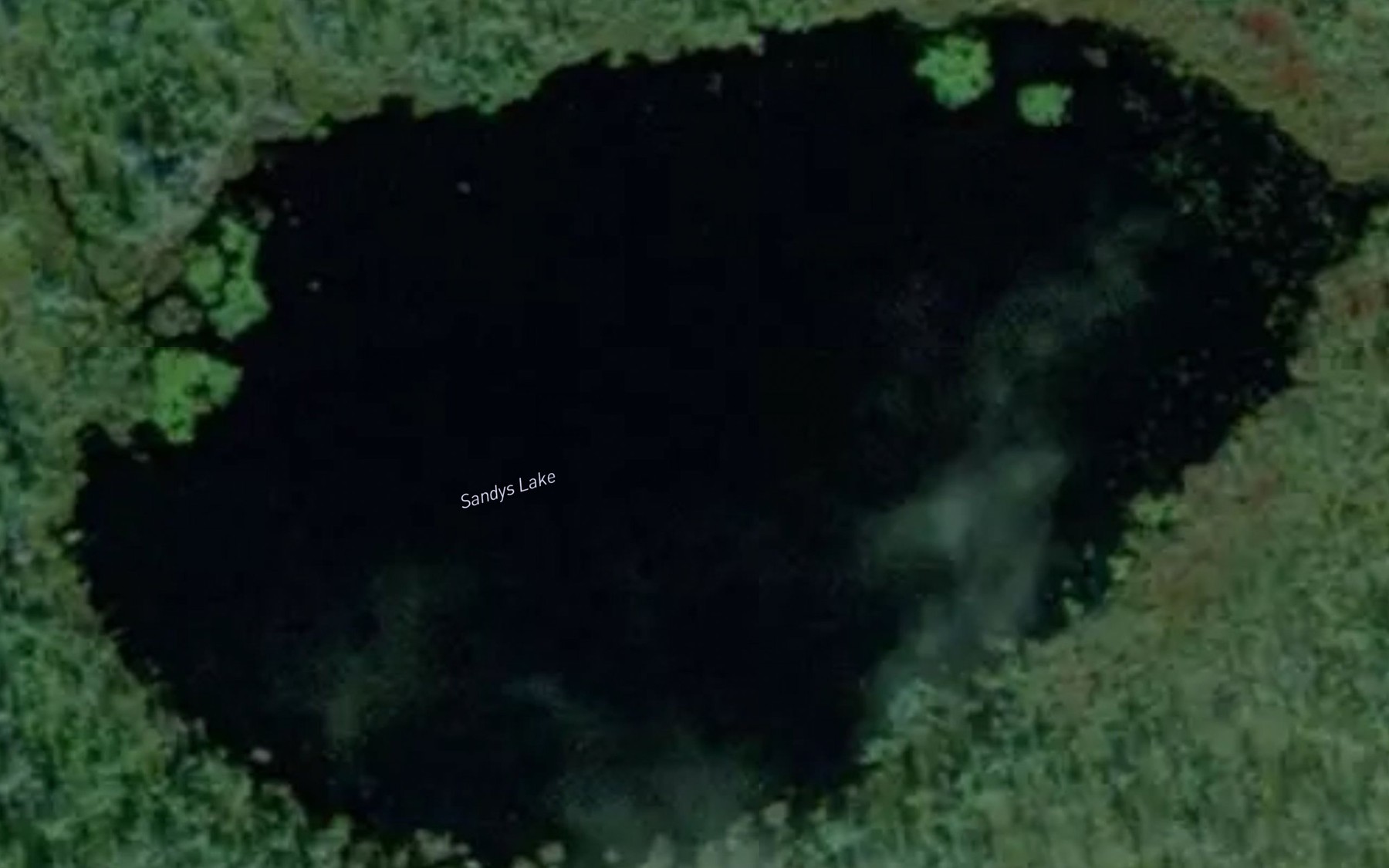 Satellite map of the Sandys Lake