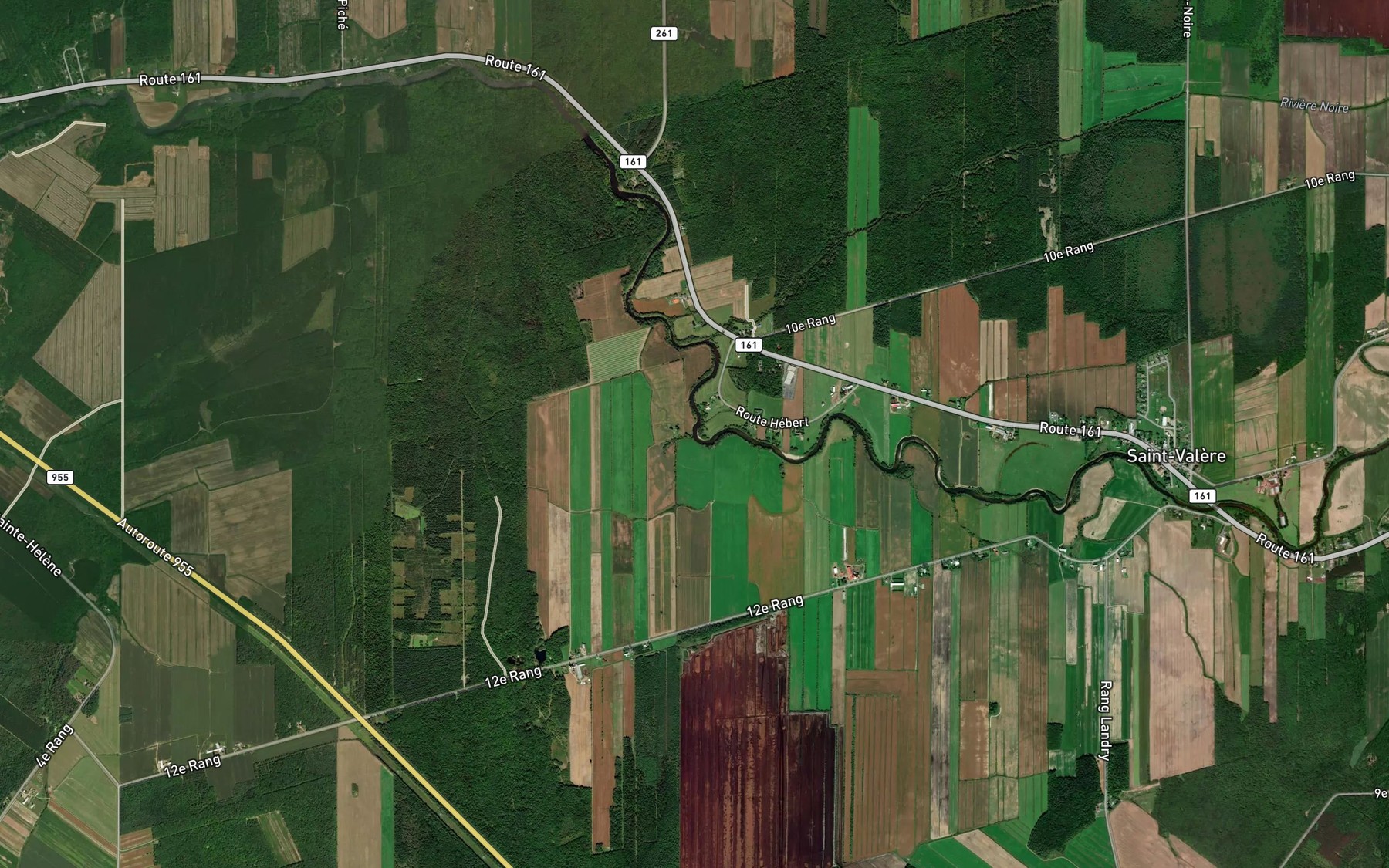 Satellite map of the Ruisseau Hebert