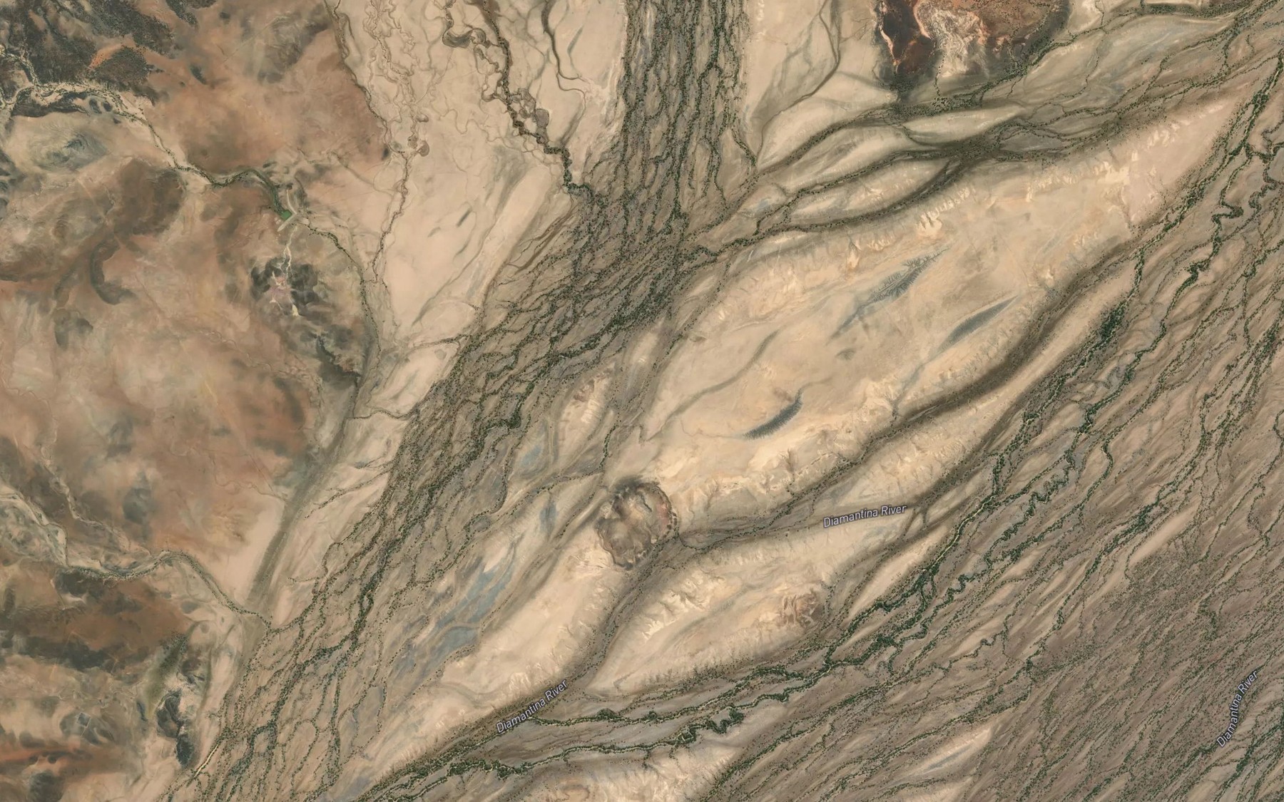 Satellite map of the Tomahawk Creek