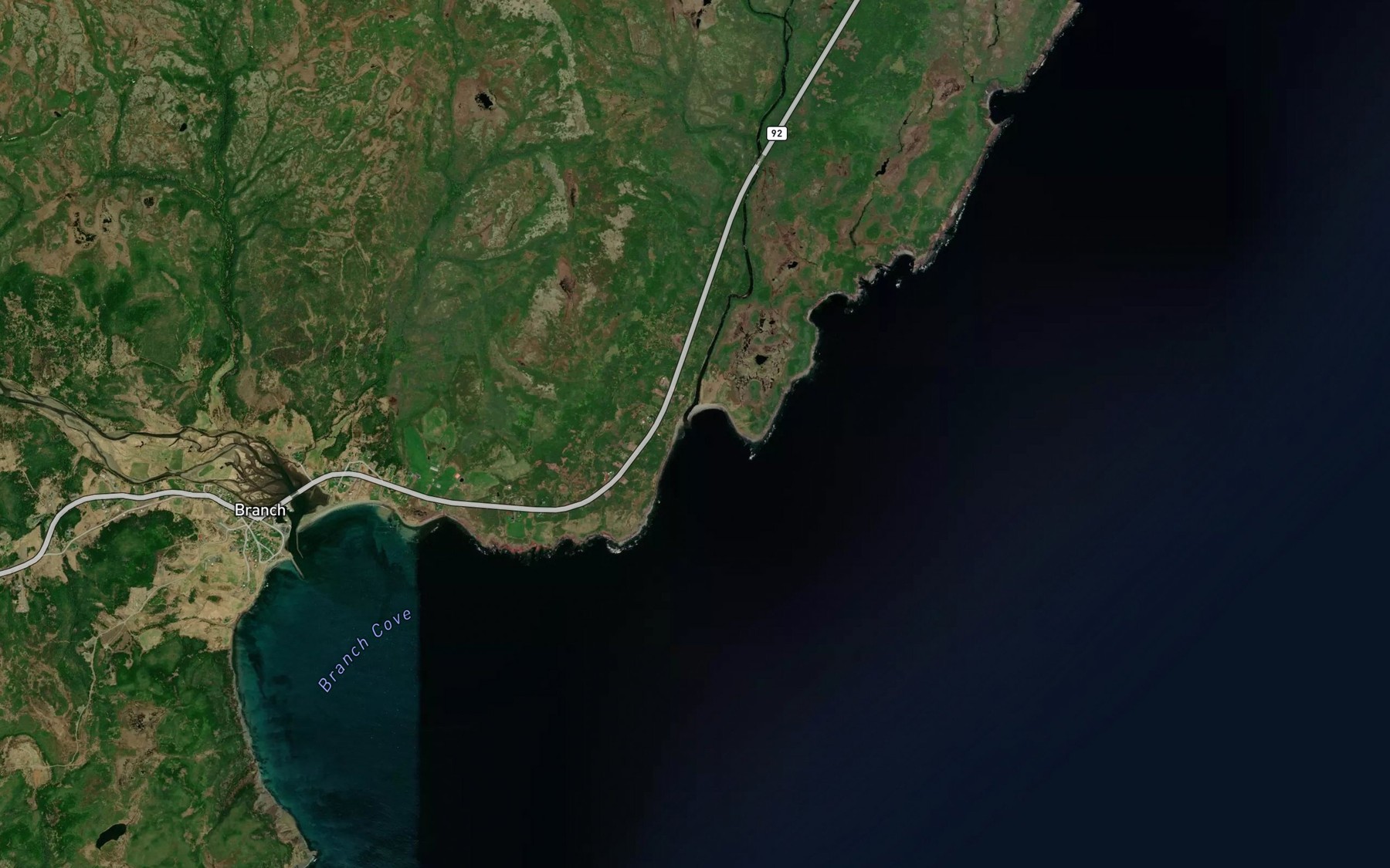 Satellite map of the Beckfords River