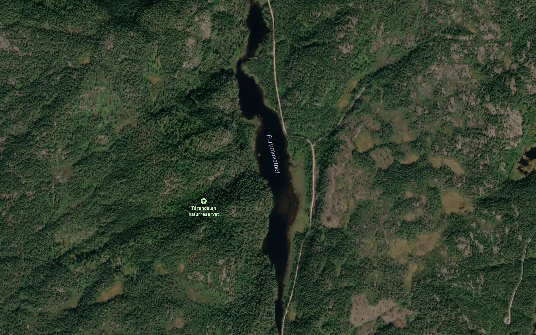 Satellite map of the Formuvatnet