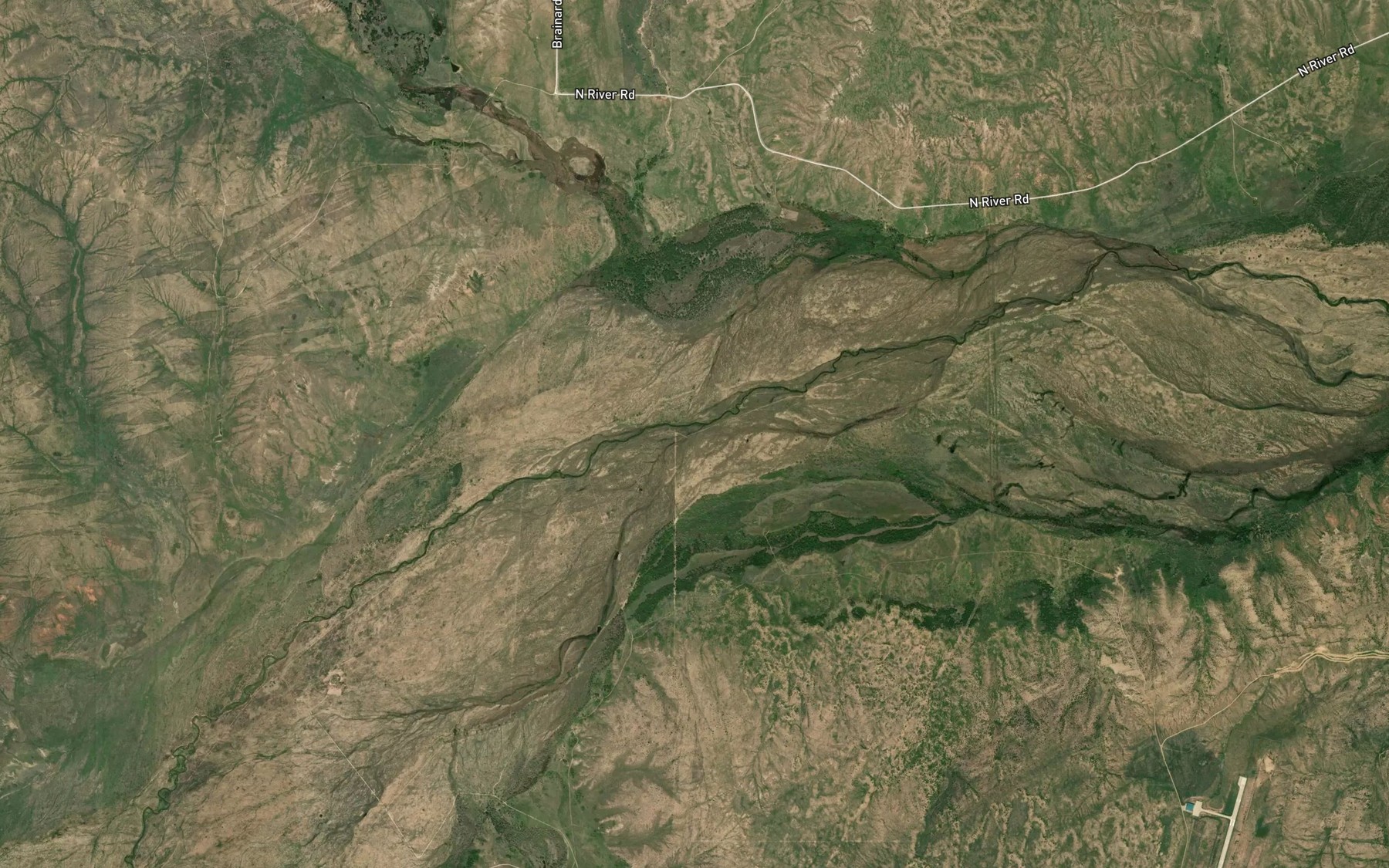 Satellite map of the Reynolds Creek