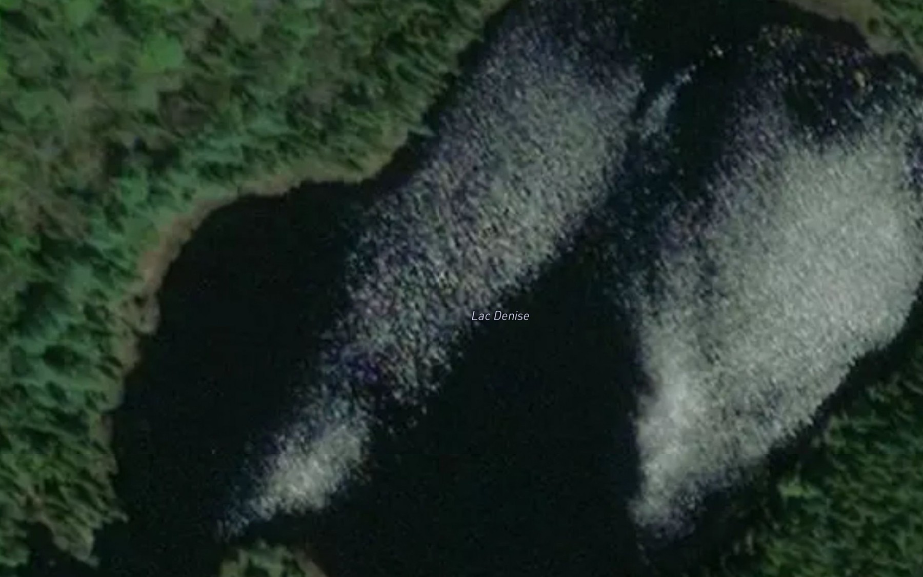 Satellite map of the Lac Denise