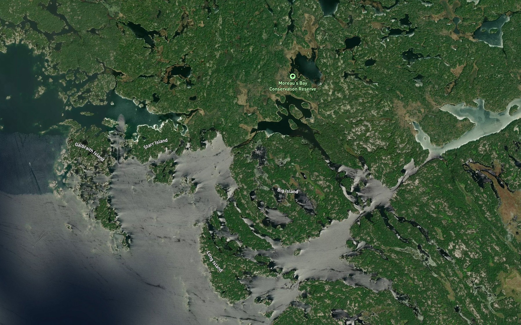 Satellite map of the Galbraith Lake