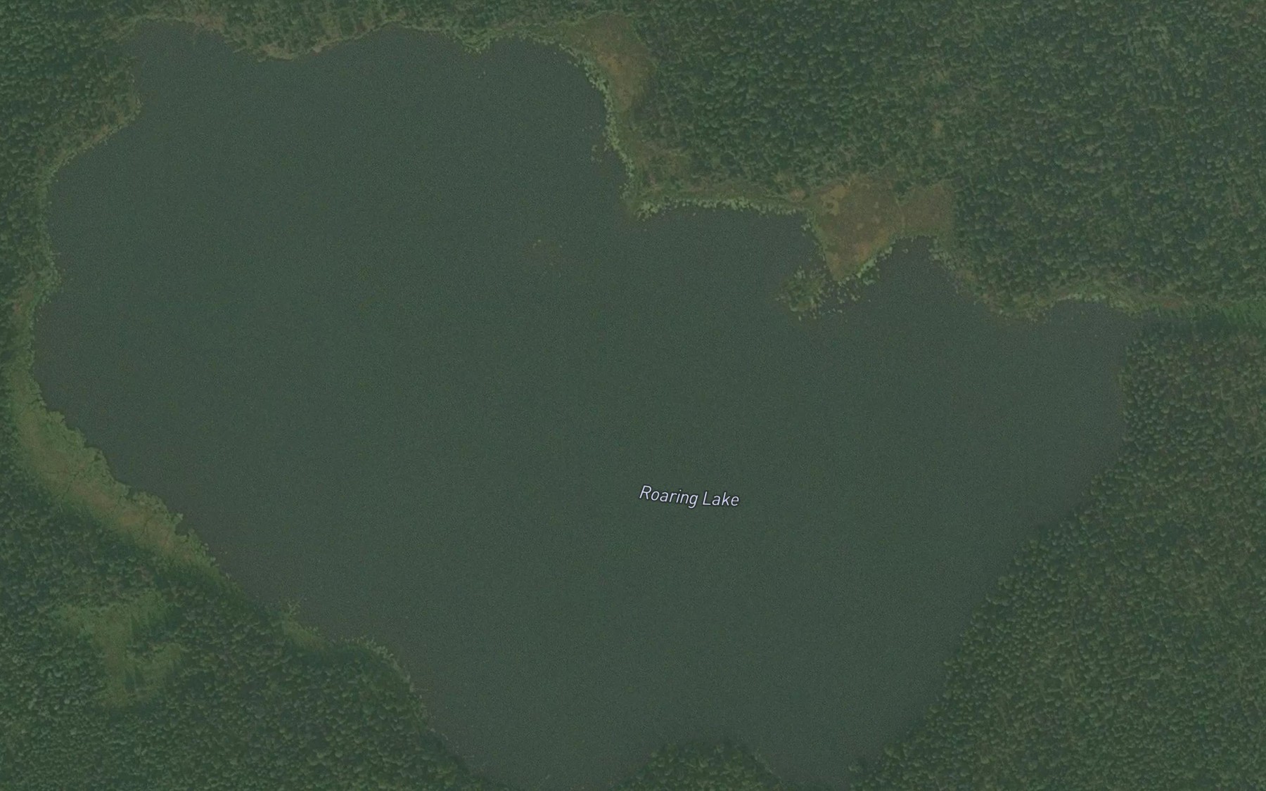 Satellite map of the Roaring Lake