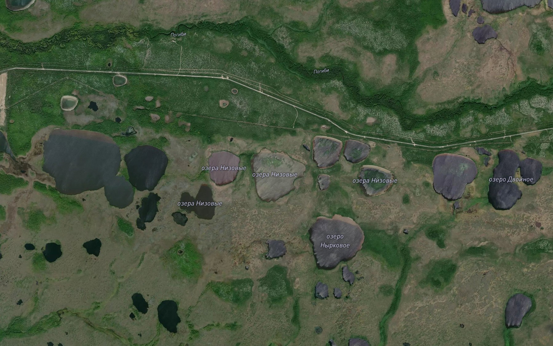 Satellite map of the Ozera Nizovyye