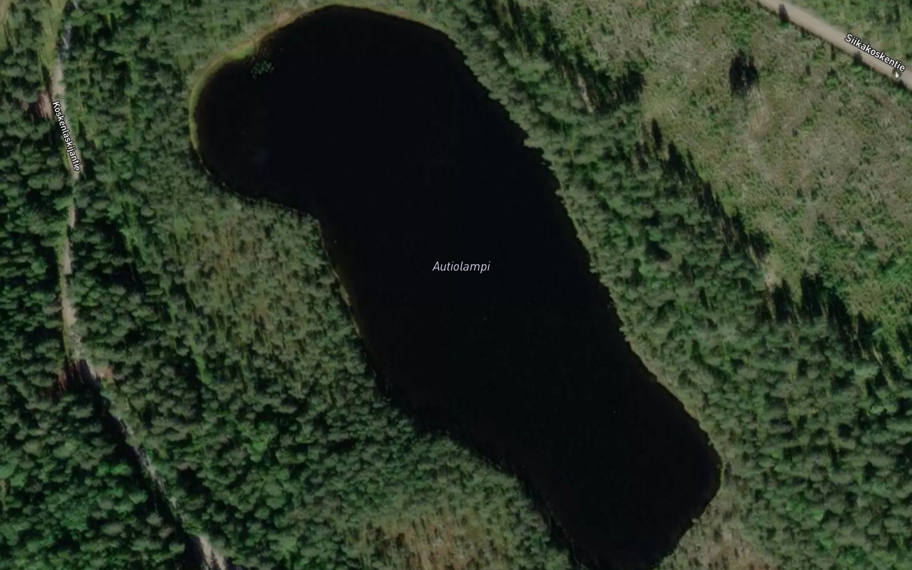 Satellite map of the Autiolampi