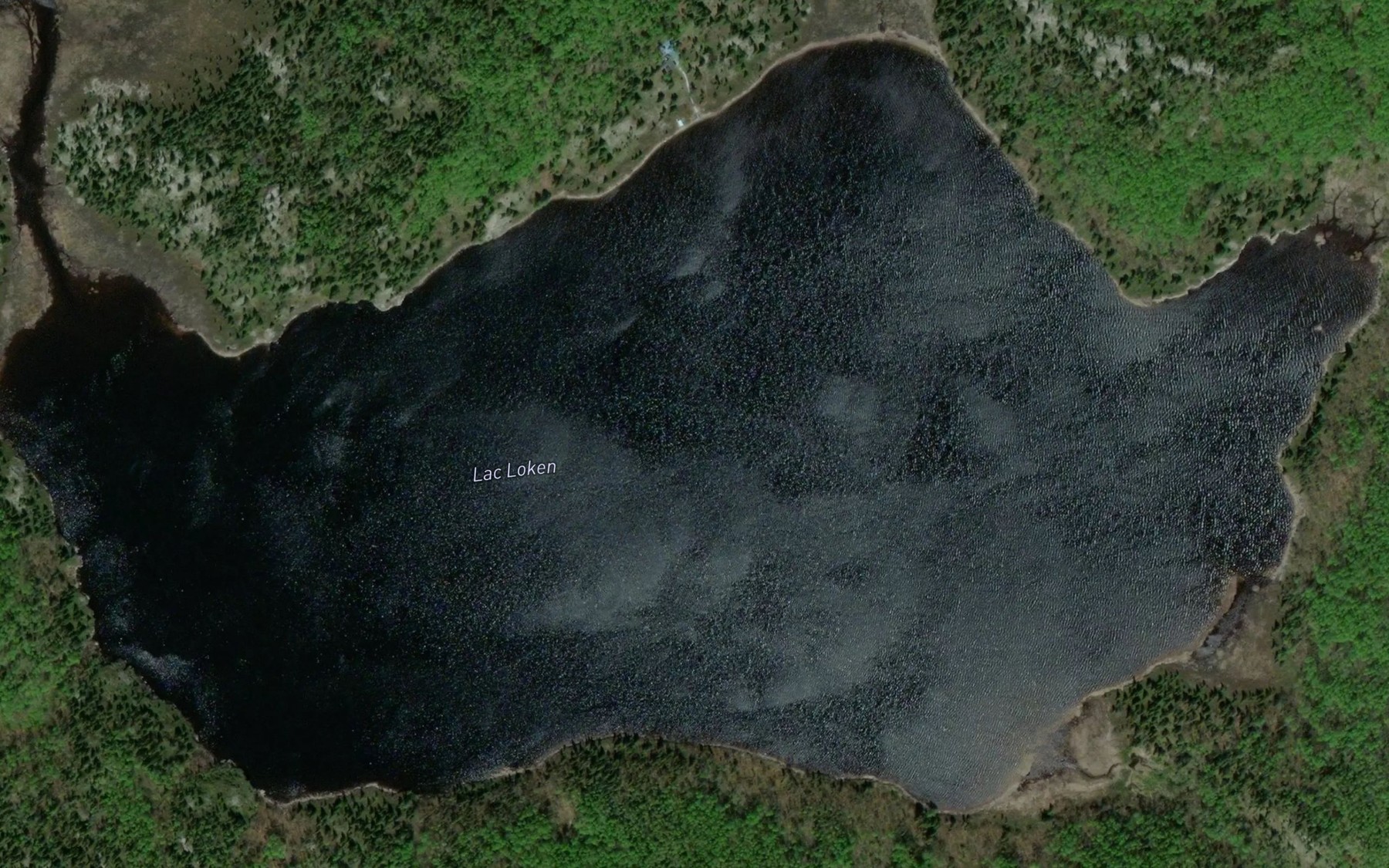 Satellite map of the Lac Loken