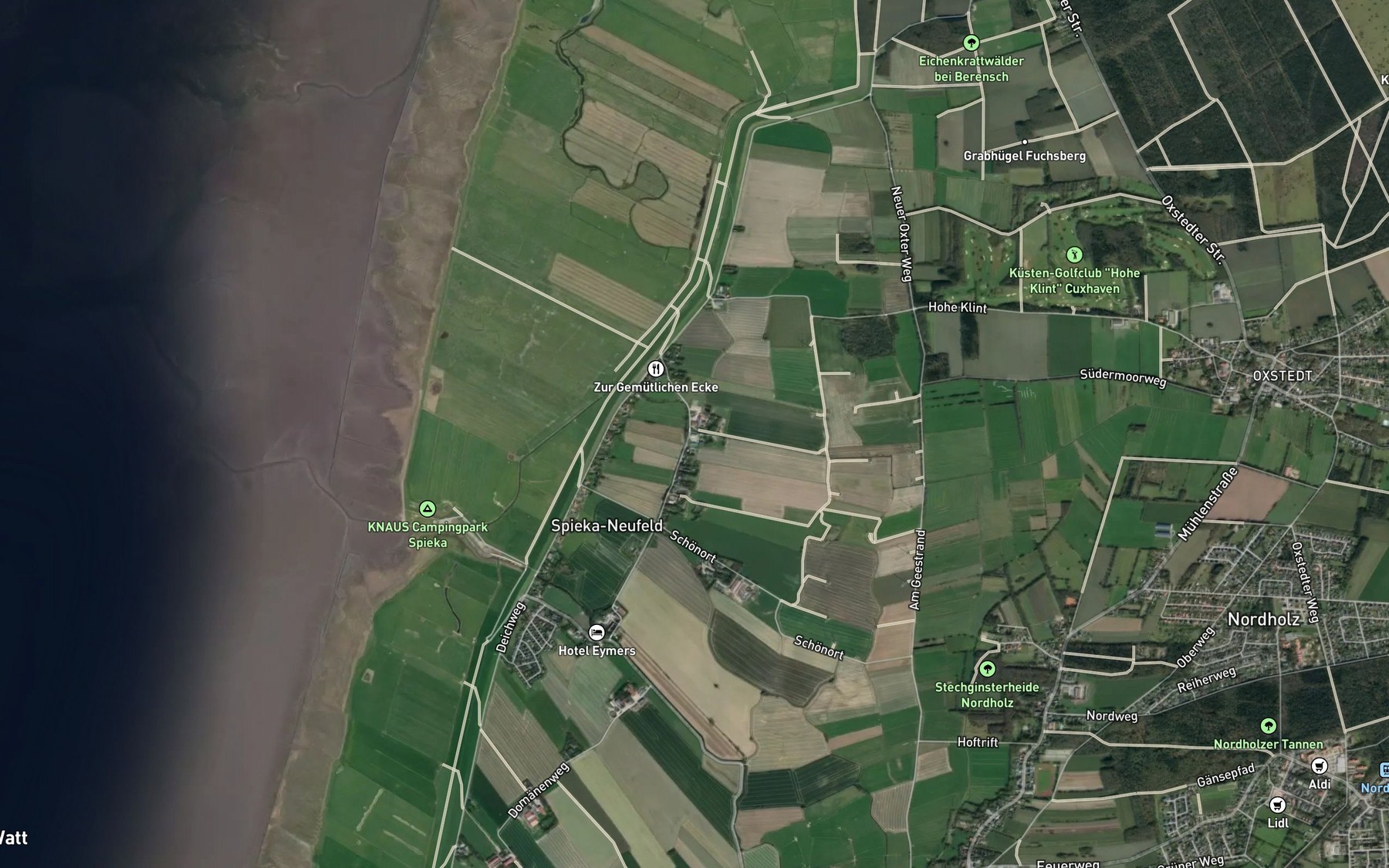 Satellite map of the Oxstedter Bach