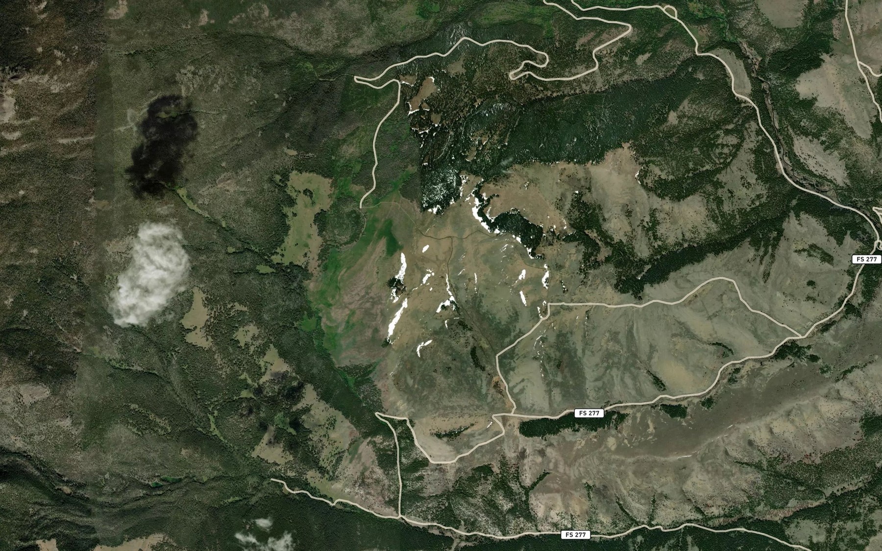 Satellite map of the Bomar Spring