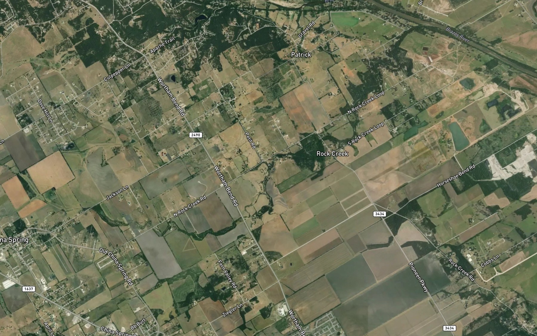Satellite map of the North Fork Rock Creek