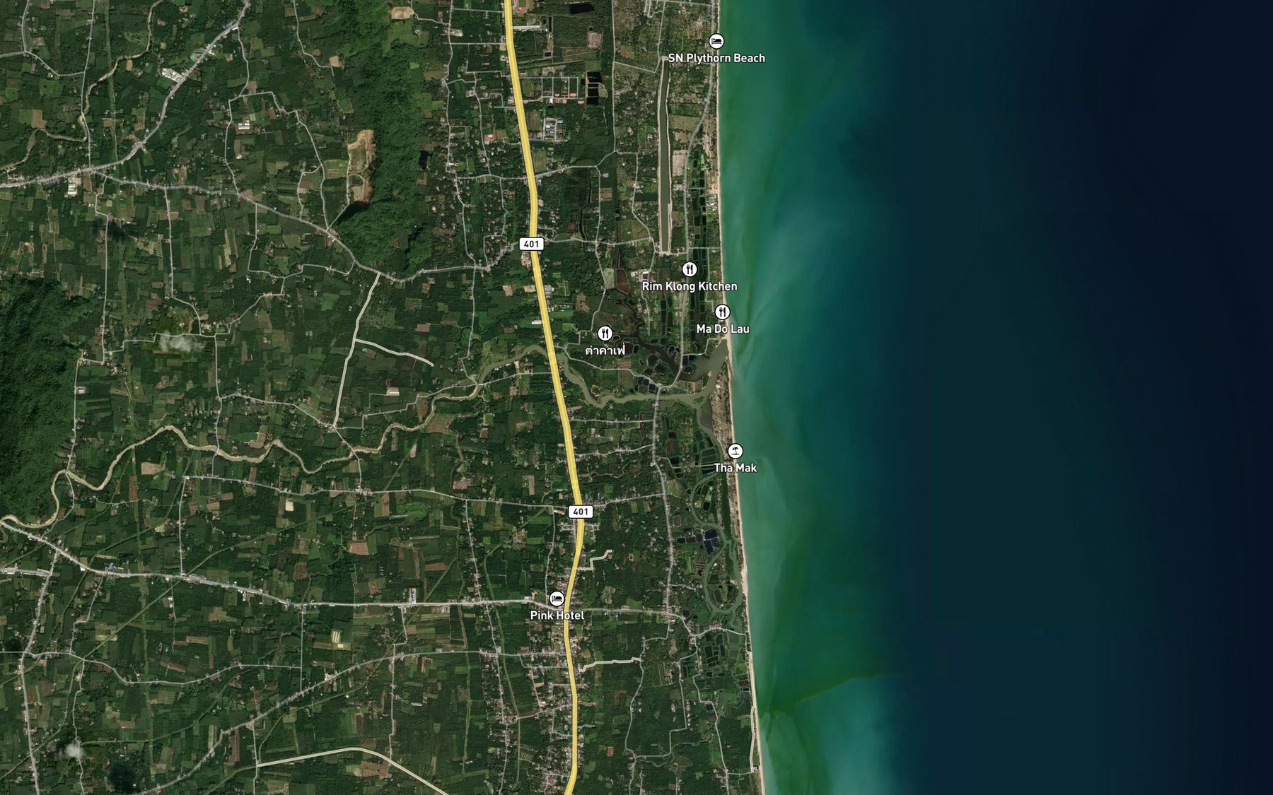 Satellite map of the Khlong Tha Noi