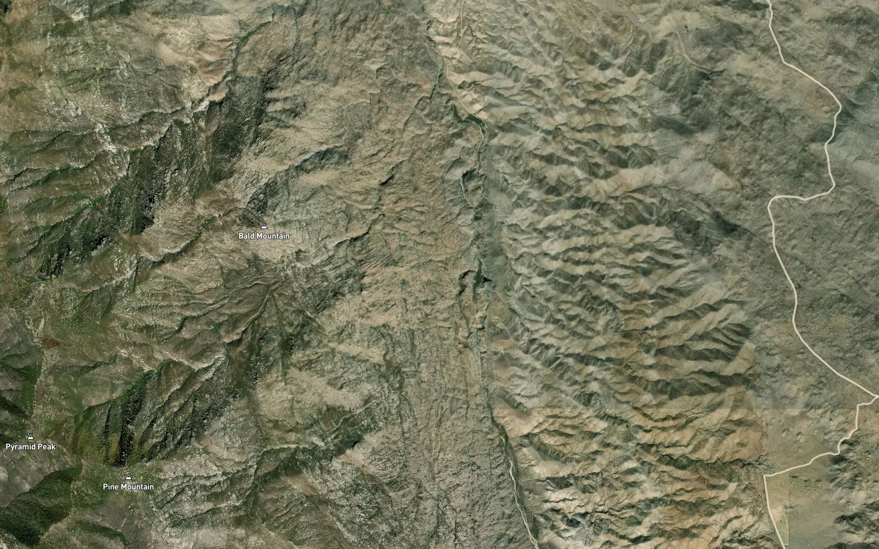 Satellite map of the Little Paradise
