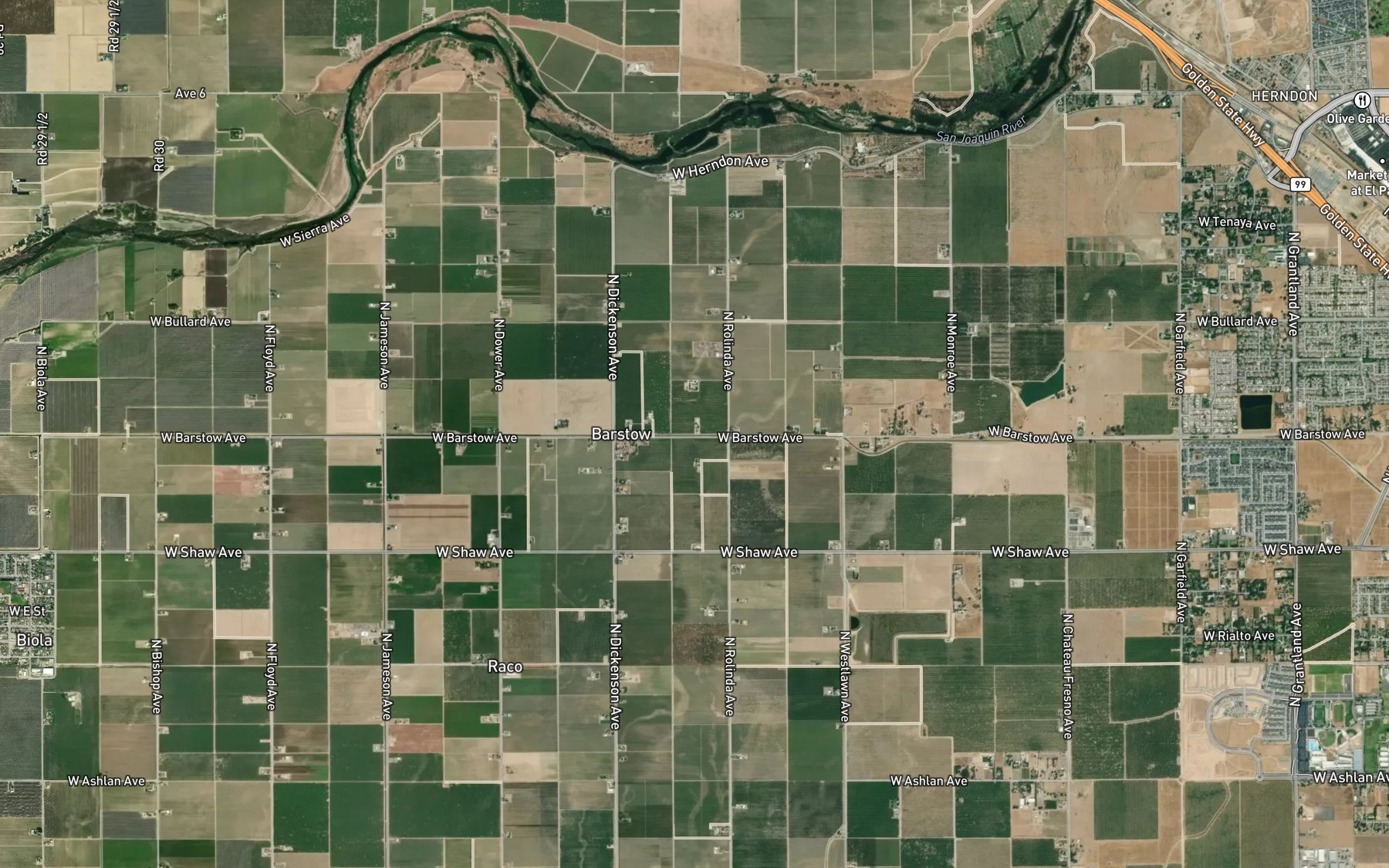 Satellite map of the Herndon Canal
