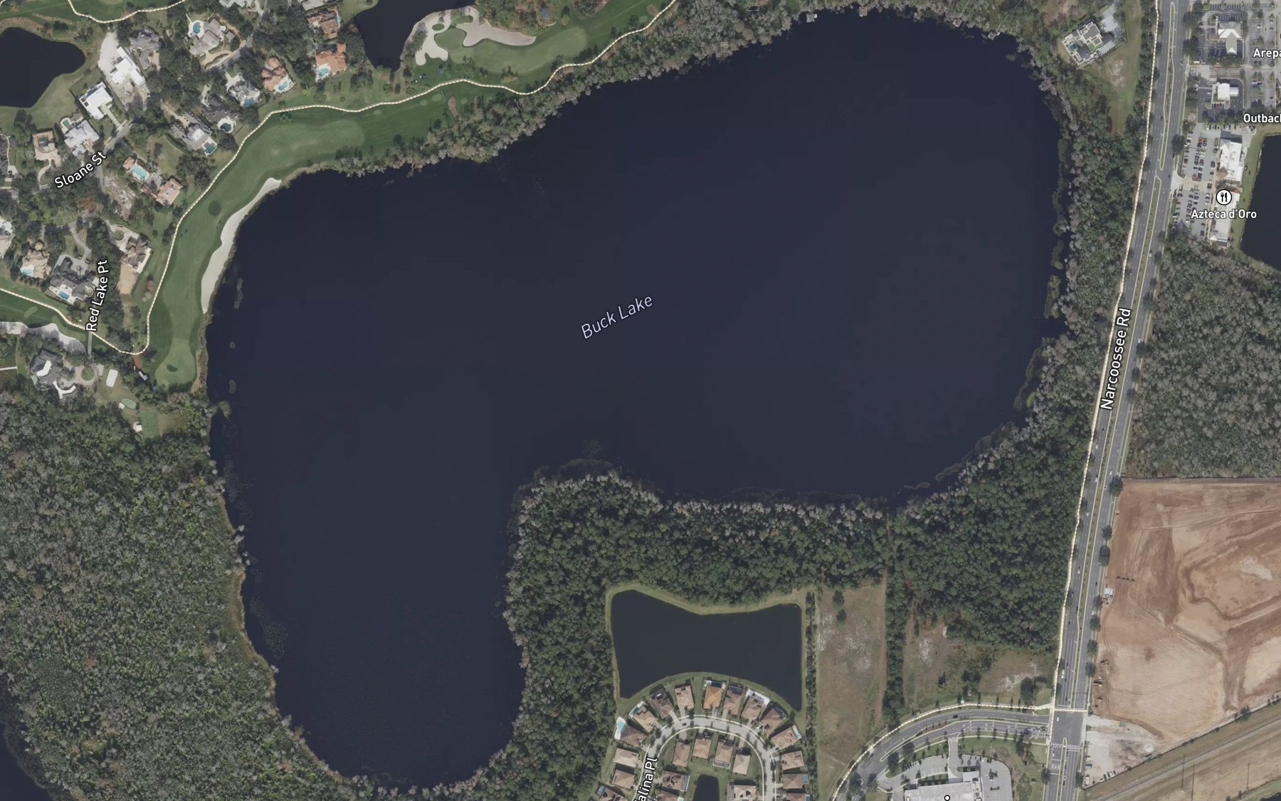 Satellite map of the Buck Lake
