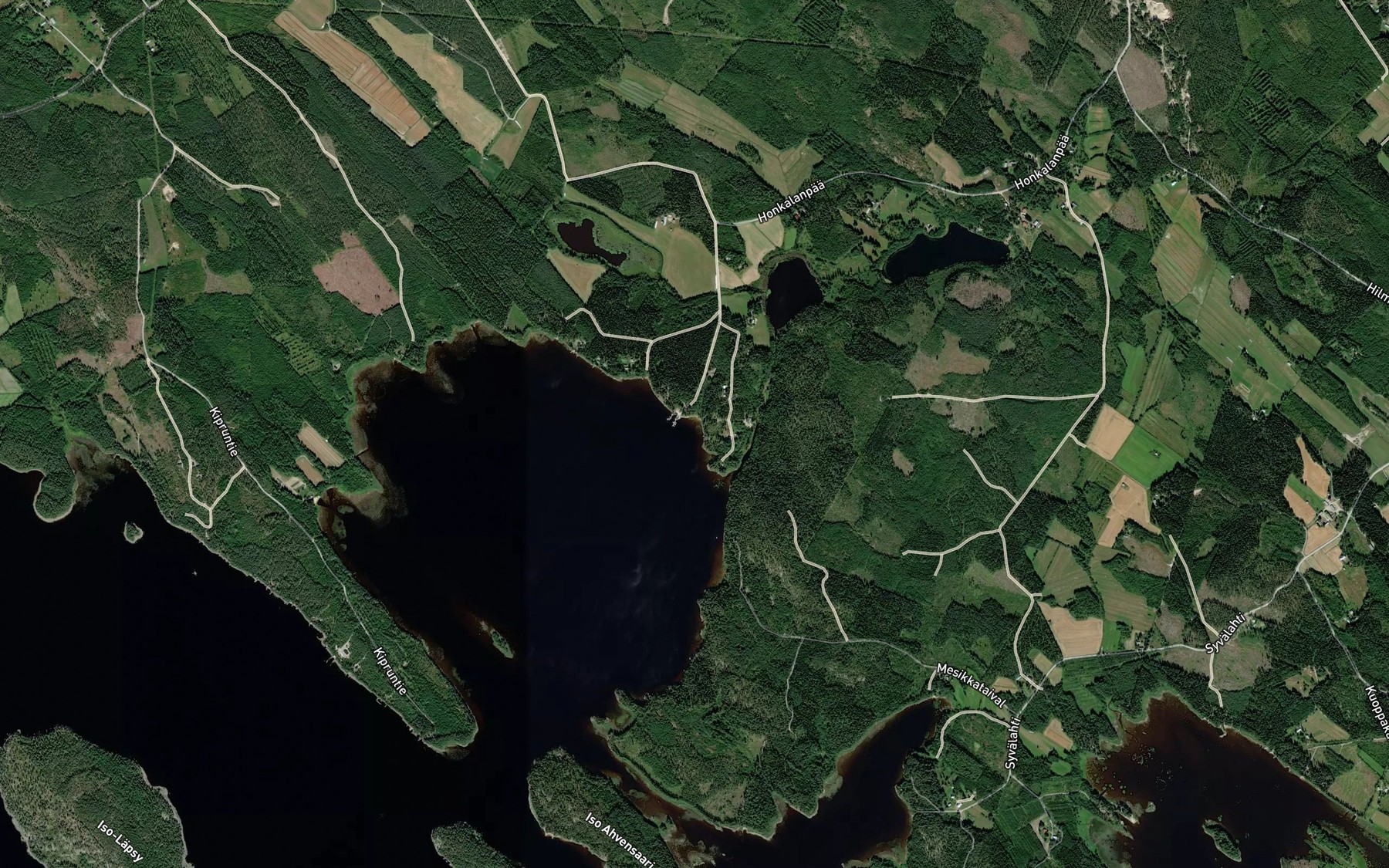 Satellite map of the Hiekkalahti