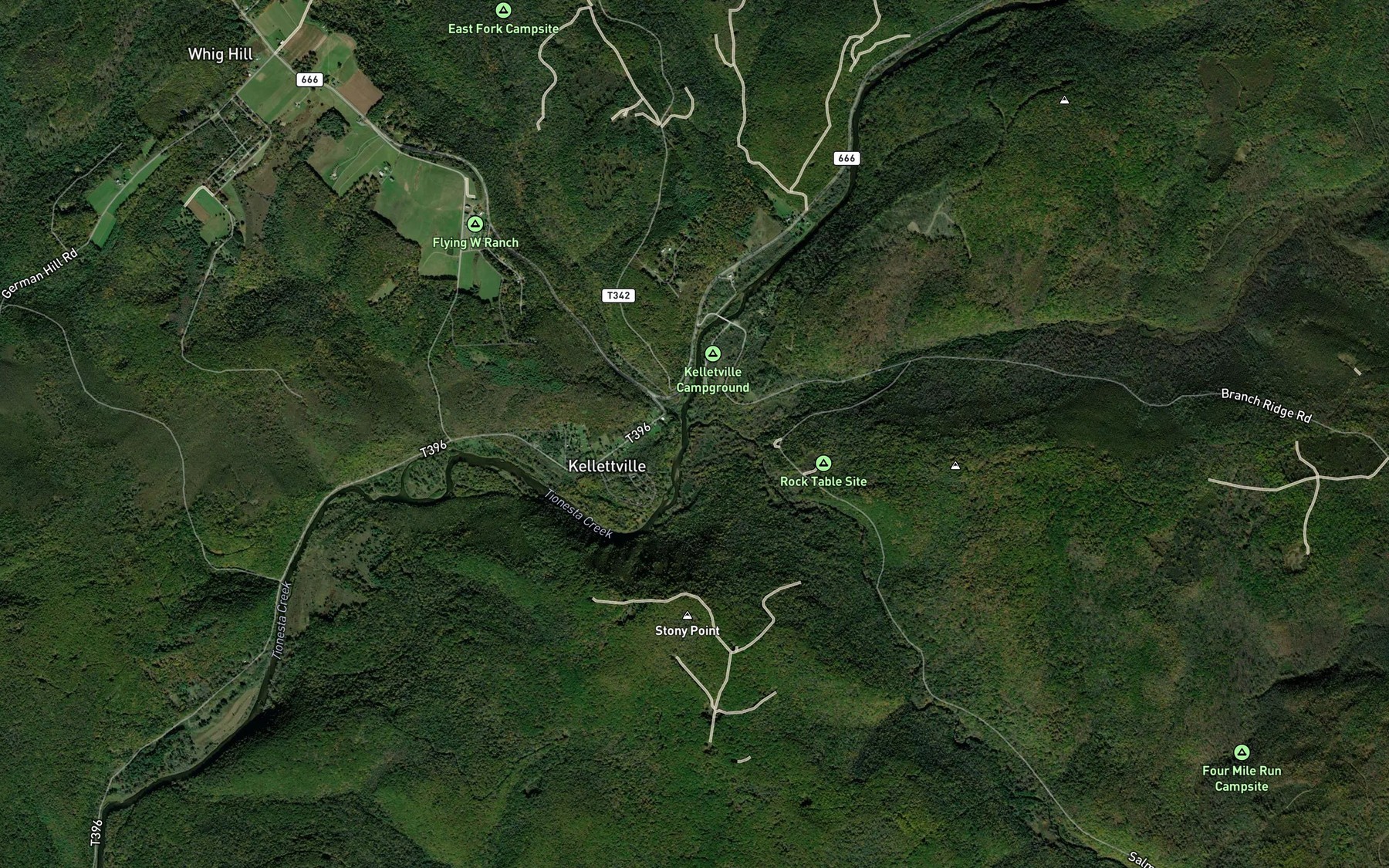 Satellite map of the Salmon Creek