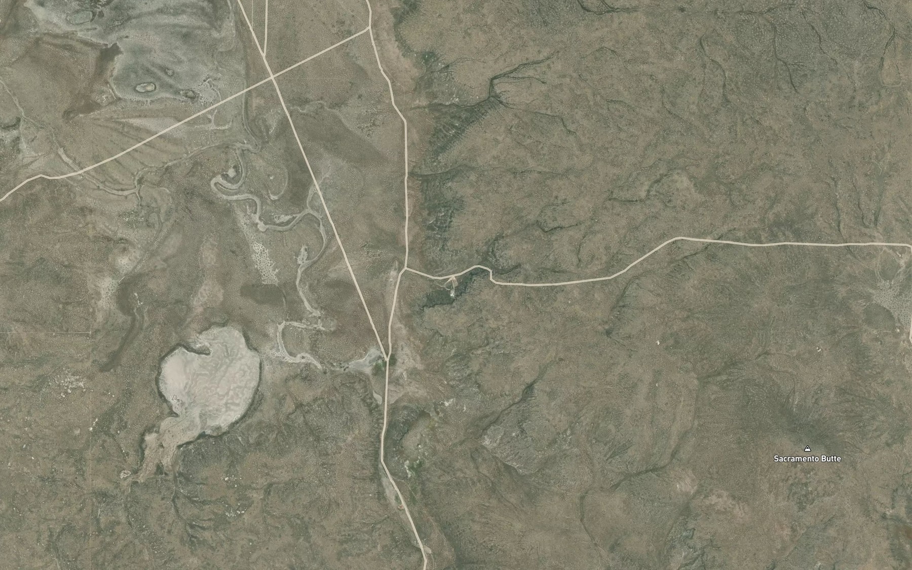 Satellite map of the Barren Basin Reservoir