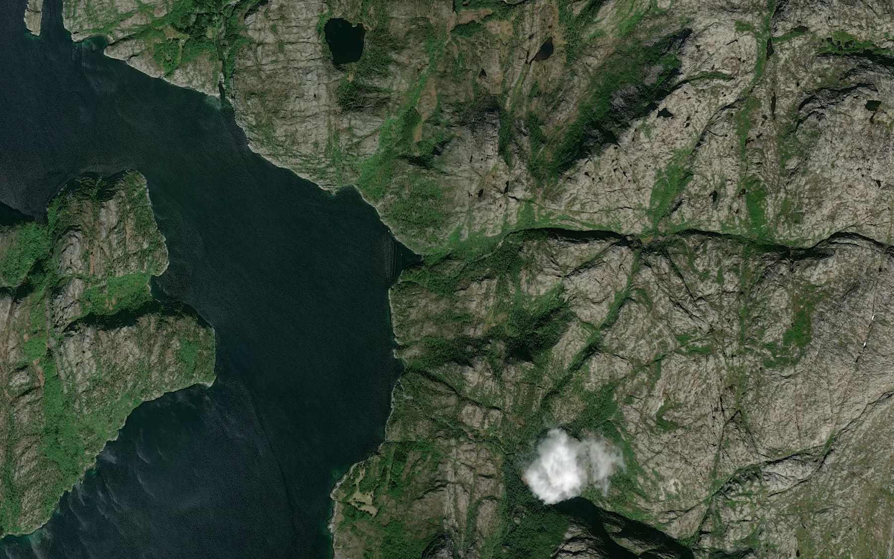 Satellite map of the Sagelva