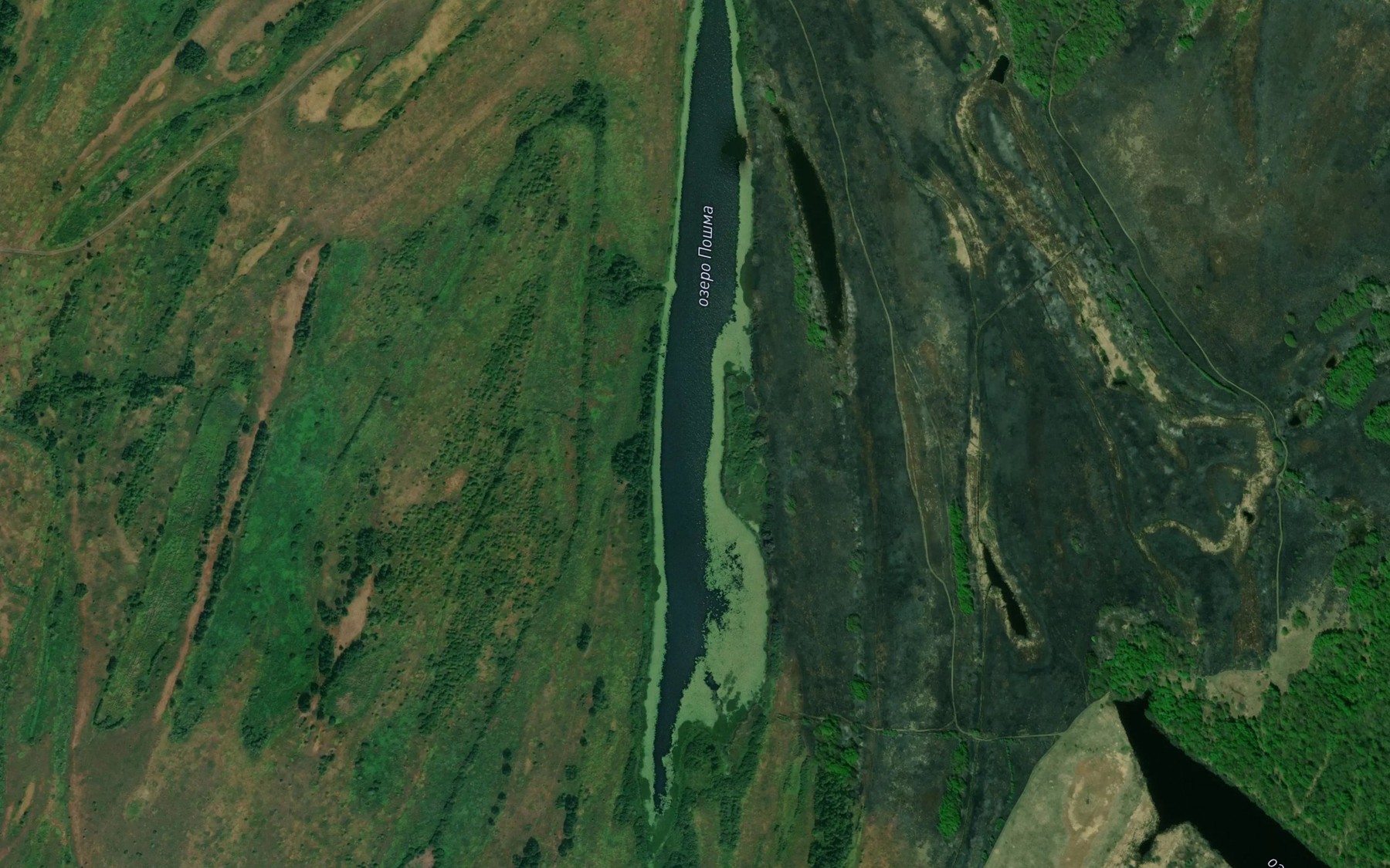 Satellite map of the Ozero Poshma