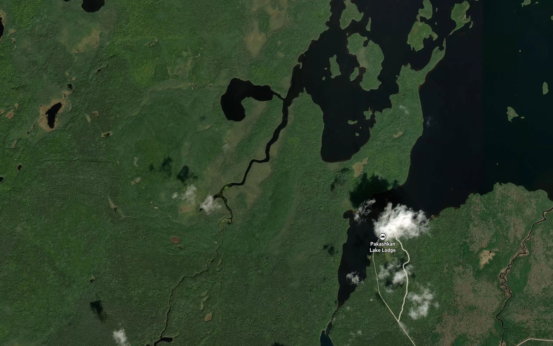 Satellite map of the Fallscamp Creek
