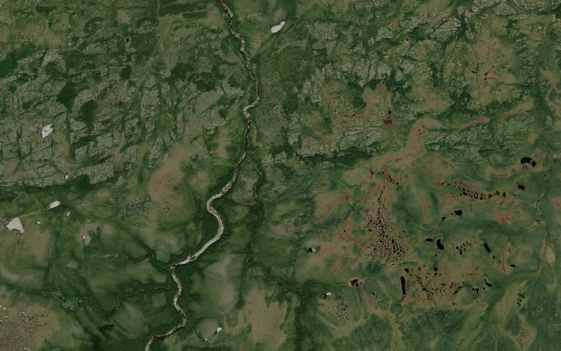 Satellite map of the Blackbear Rapids