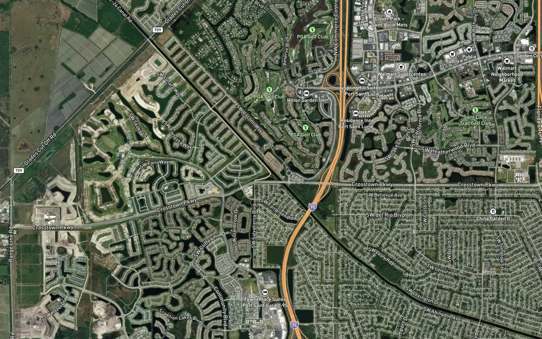 Satellite map of the Diversion Canal
