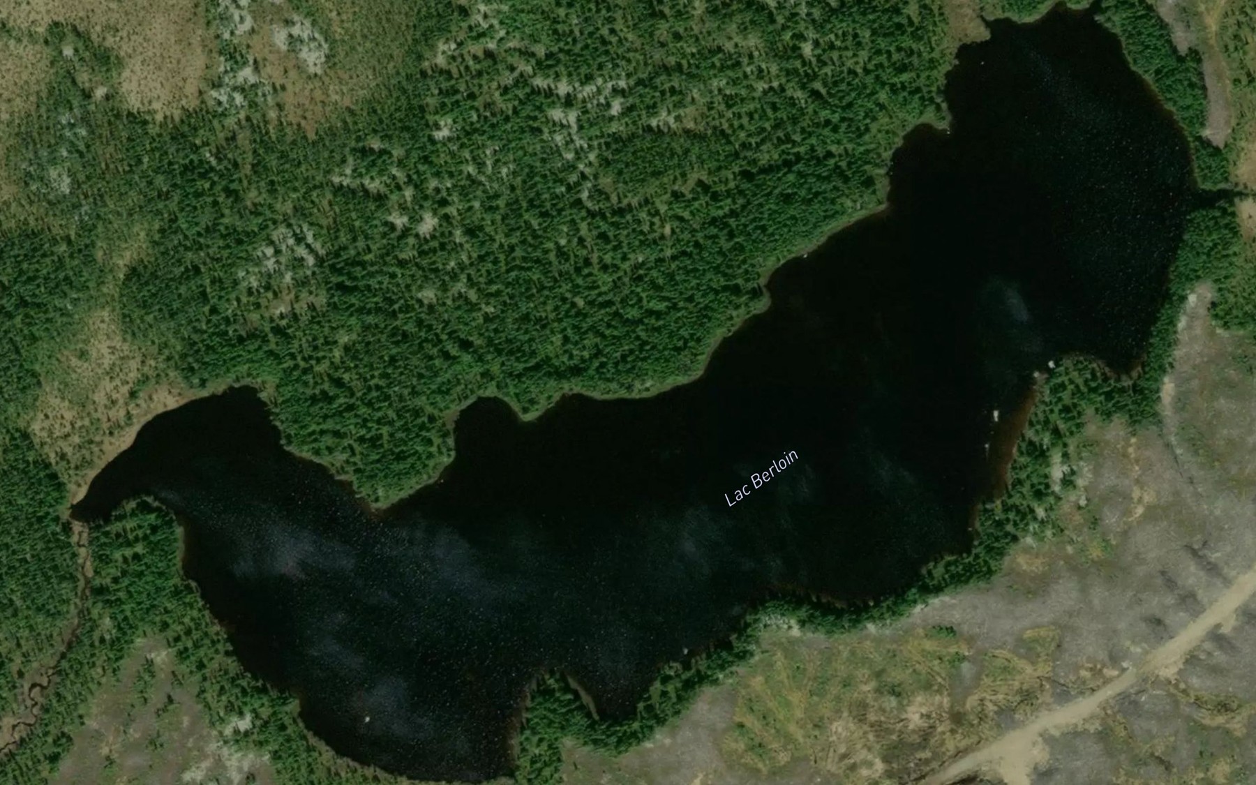 Satellite map of the Lac Berloin