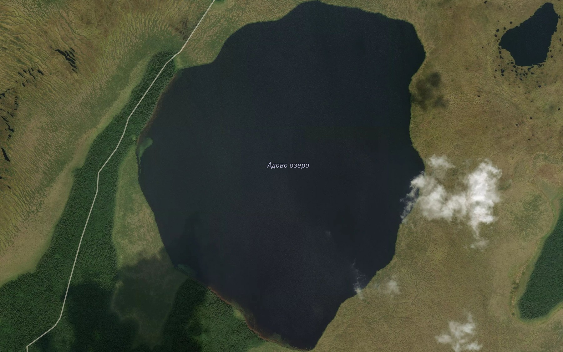 Satellite map of the Ozero Adovo