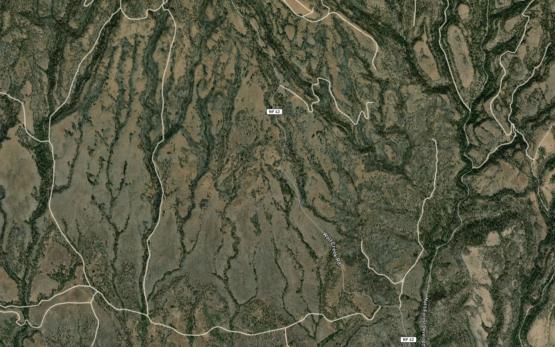 Satellite map of the Frog Reservoir