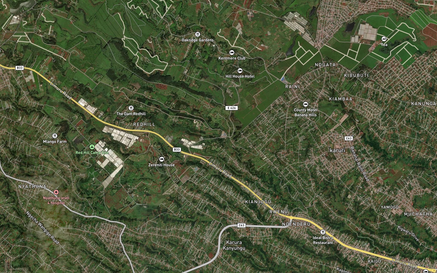Satellite map of the Masindi