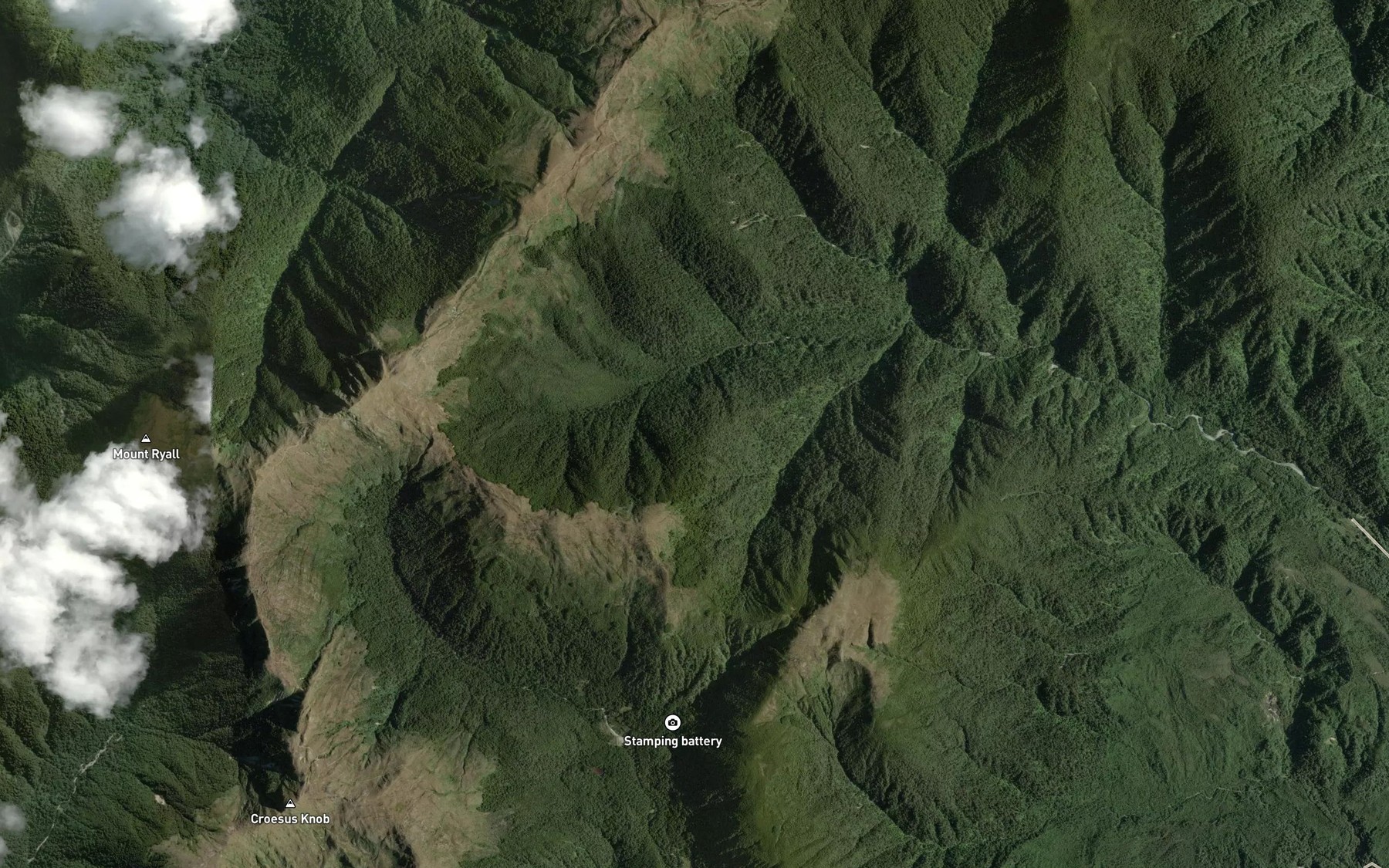 Satellite map of the Left Branch Moonlight Creek